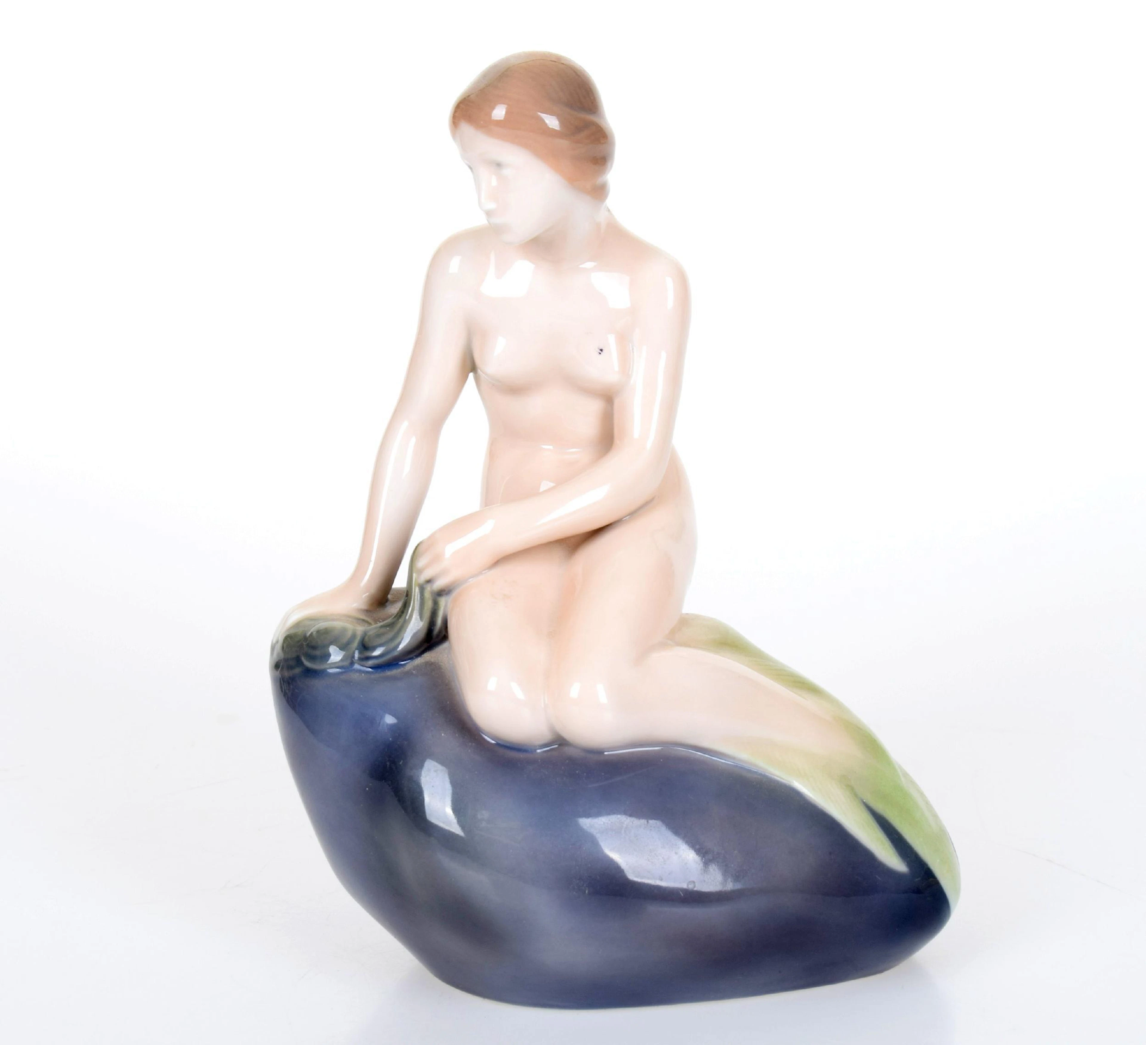Royal Copenhagen Skulptur Porslin "Sjöjungfru" 1900-tal