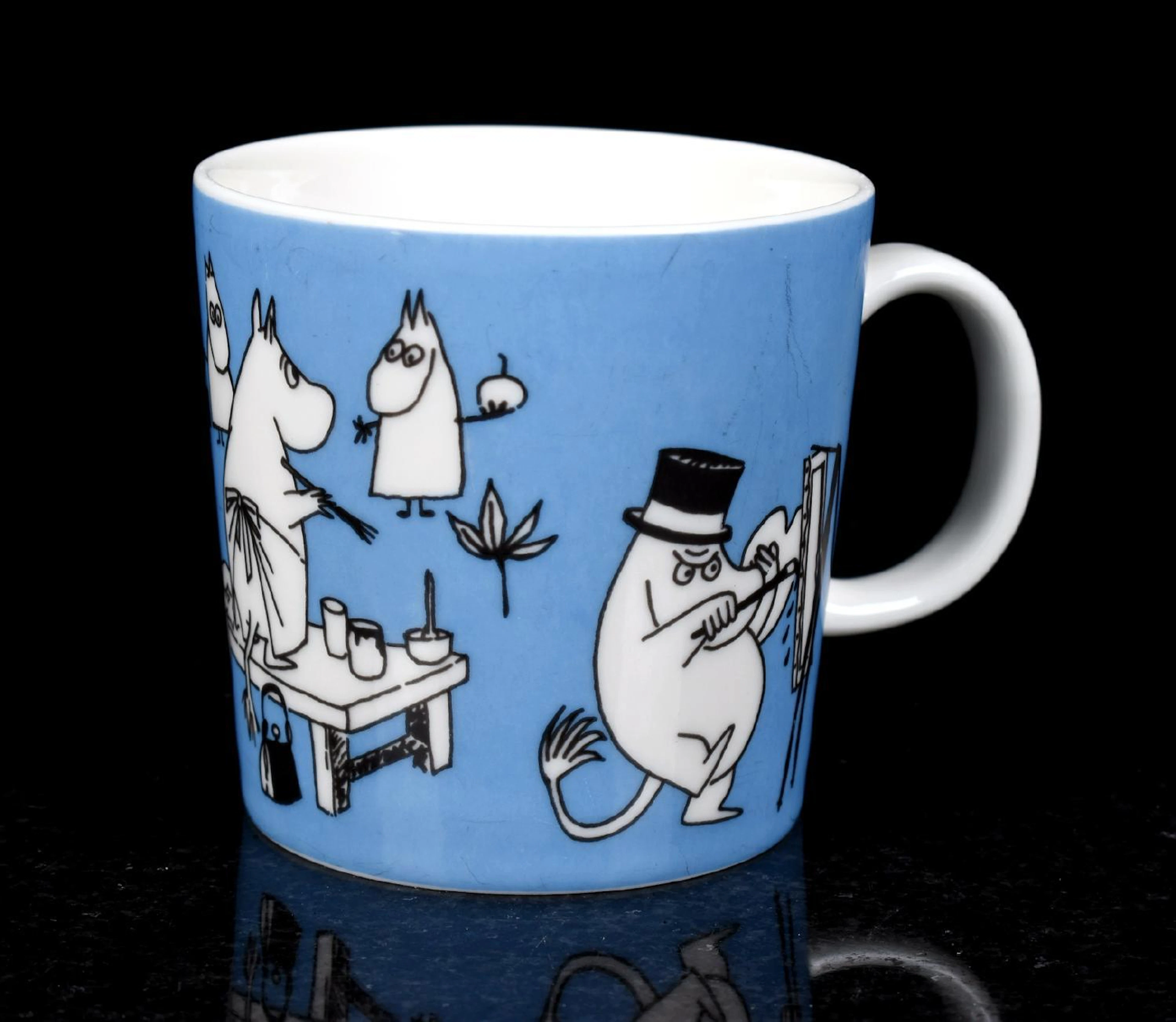 Muminmugg "Målande Mumin" Arabia Porslin Finland 1990-tal
