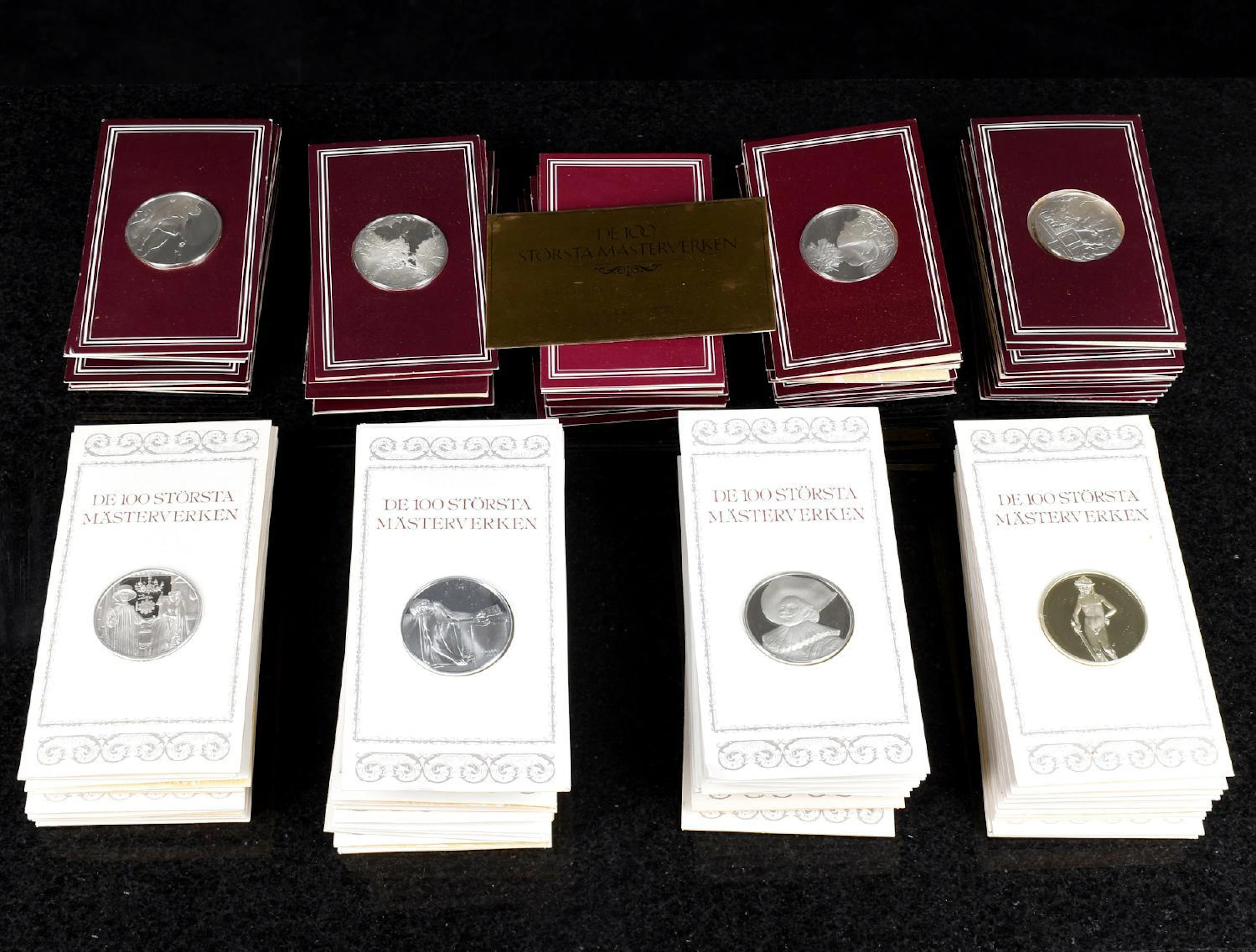 Medaljer Silver Franklin Mint "De 100 största mästerverken" (100st)
