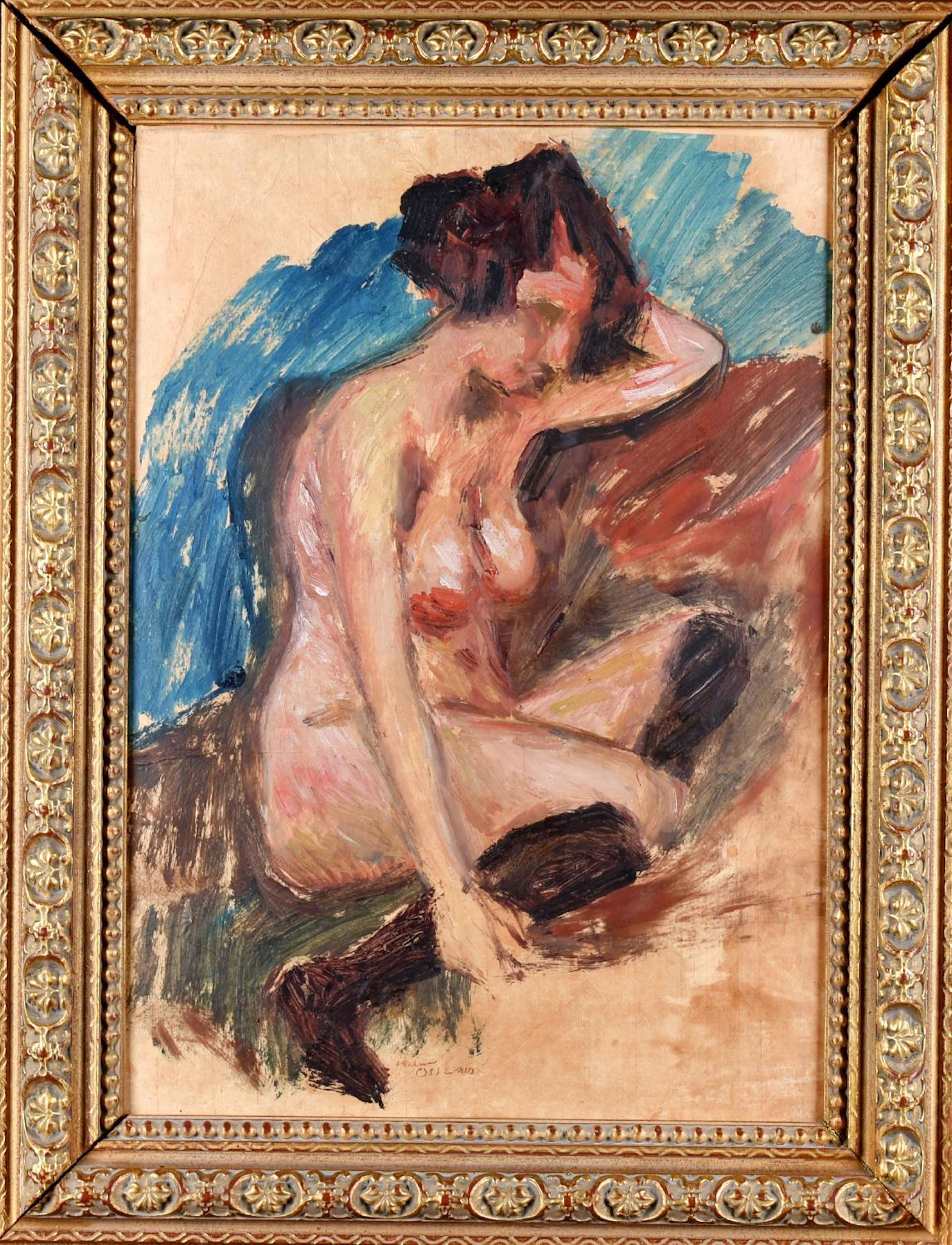 Helmer Osslund 1866-1938 Olja på smörpapper