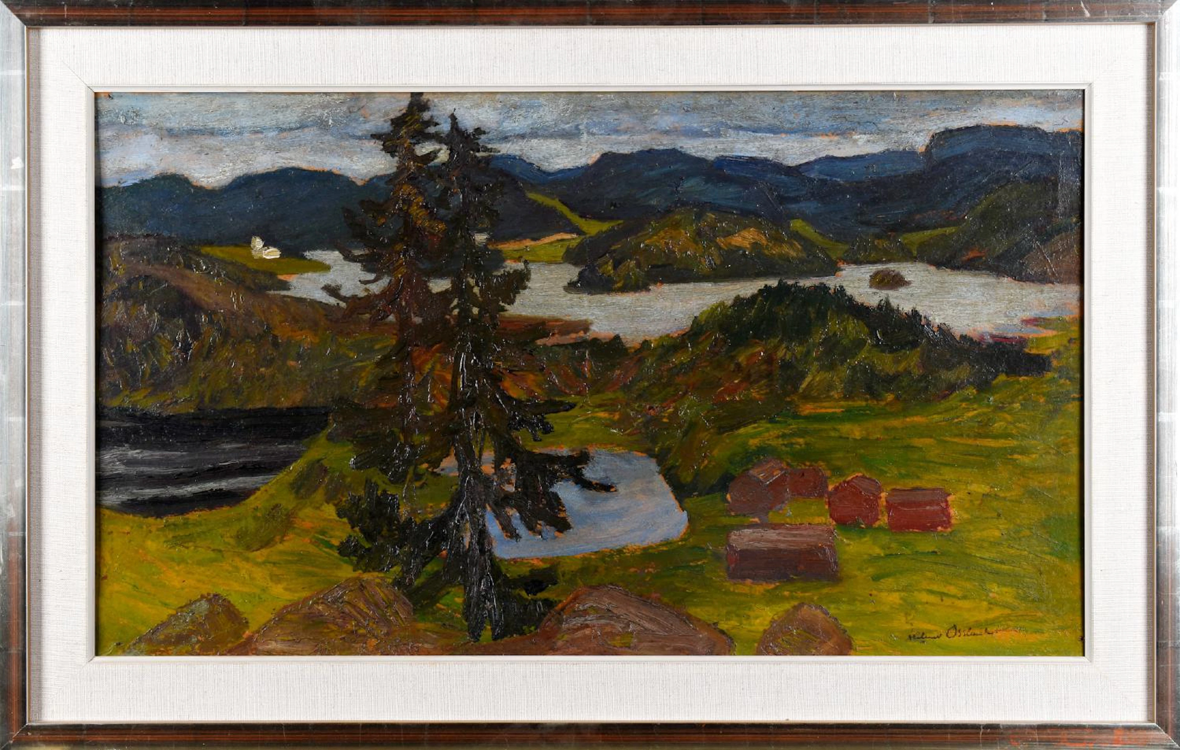 Helmer Osslund 1866-1938 Olja på smörpapper