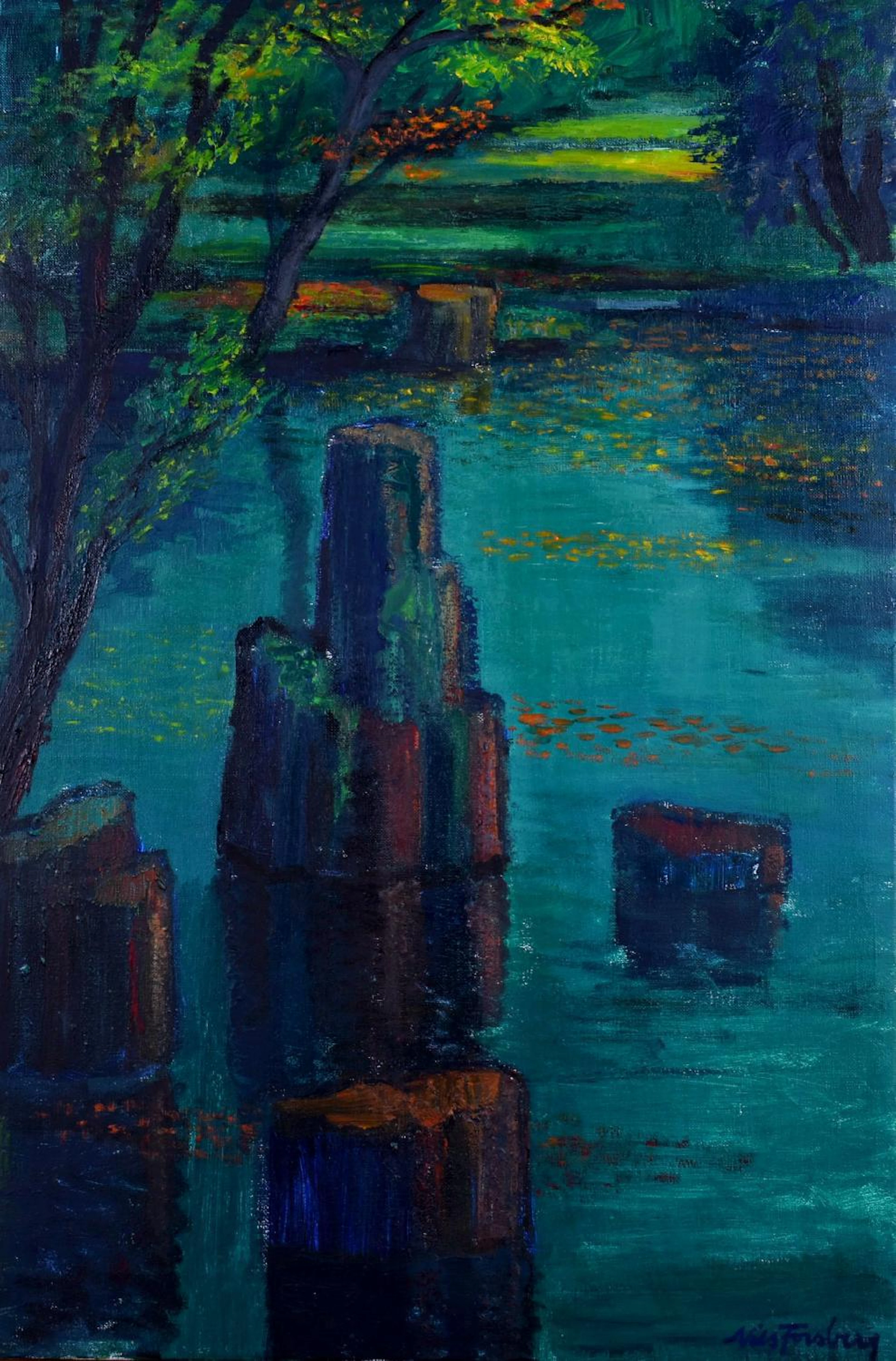 Nils Forsberg 1921-1994 Olja på duk