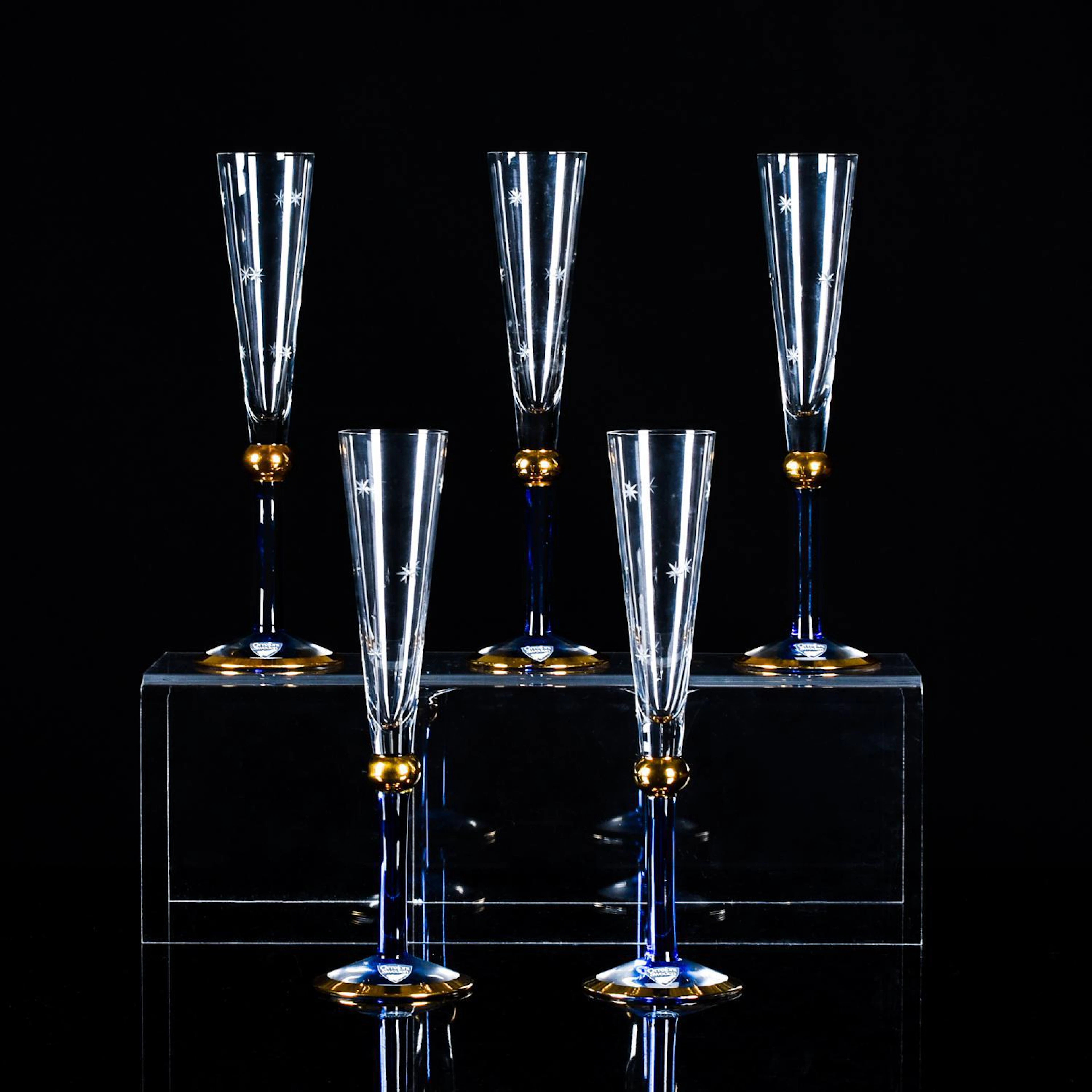 Erika Lagerbielke "Imperial" Champagneglas Glas 1900-tal (5st)