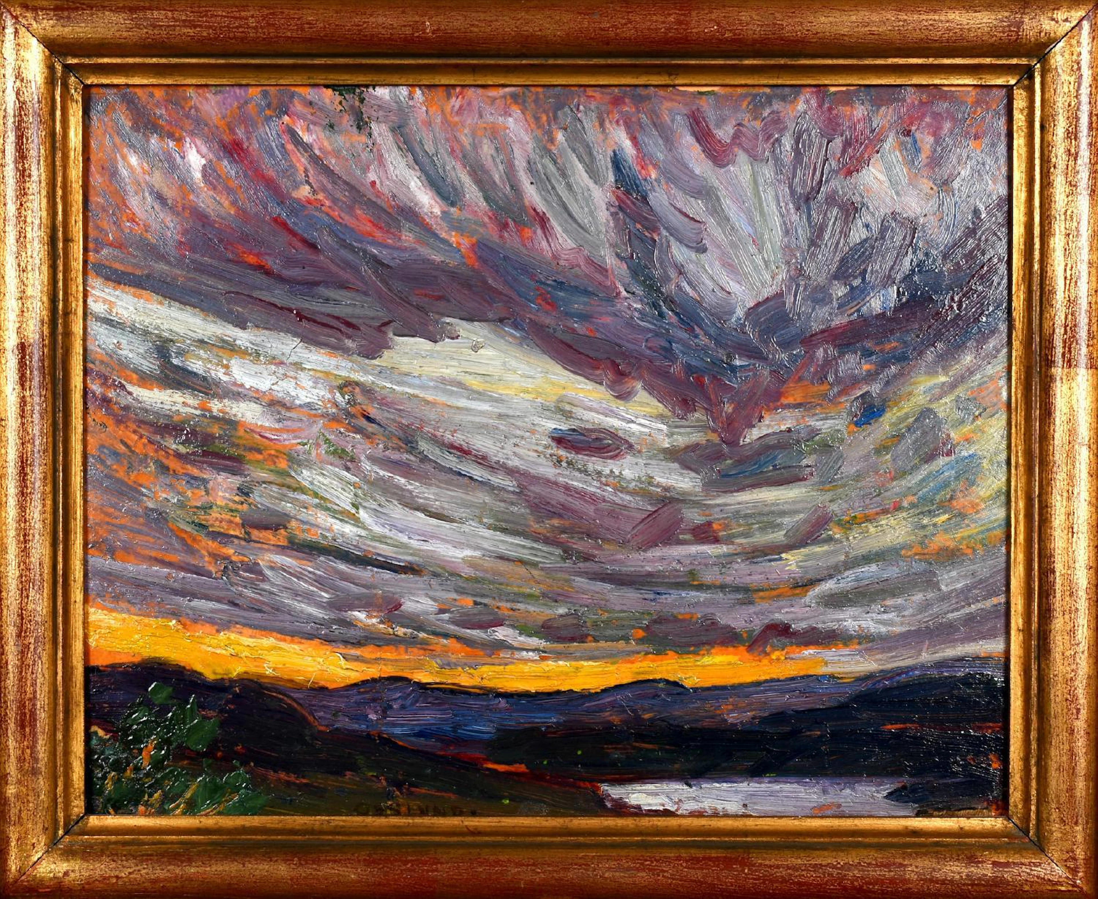 Helmer Osslund 1866-1938 Olja på smörpapper