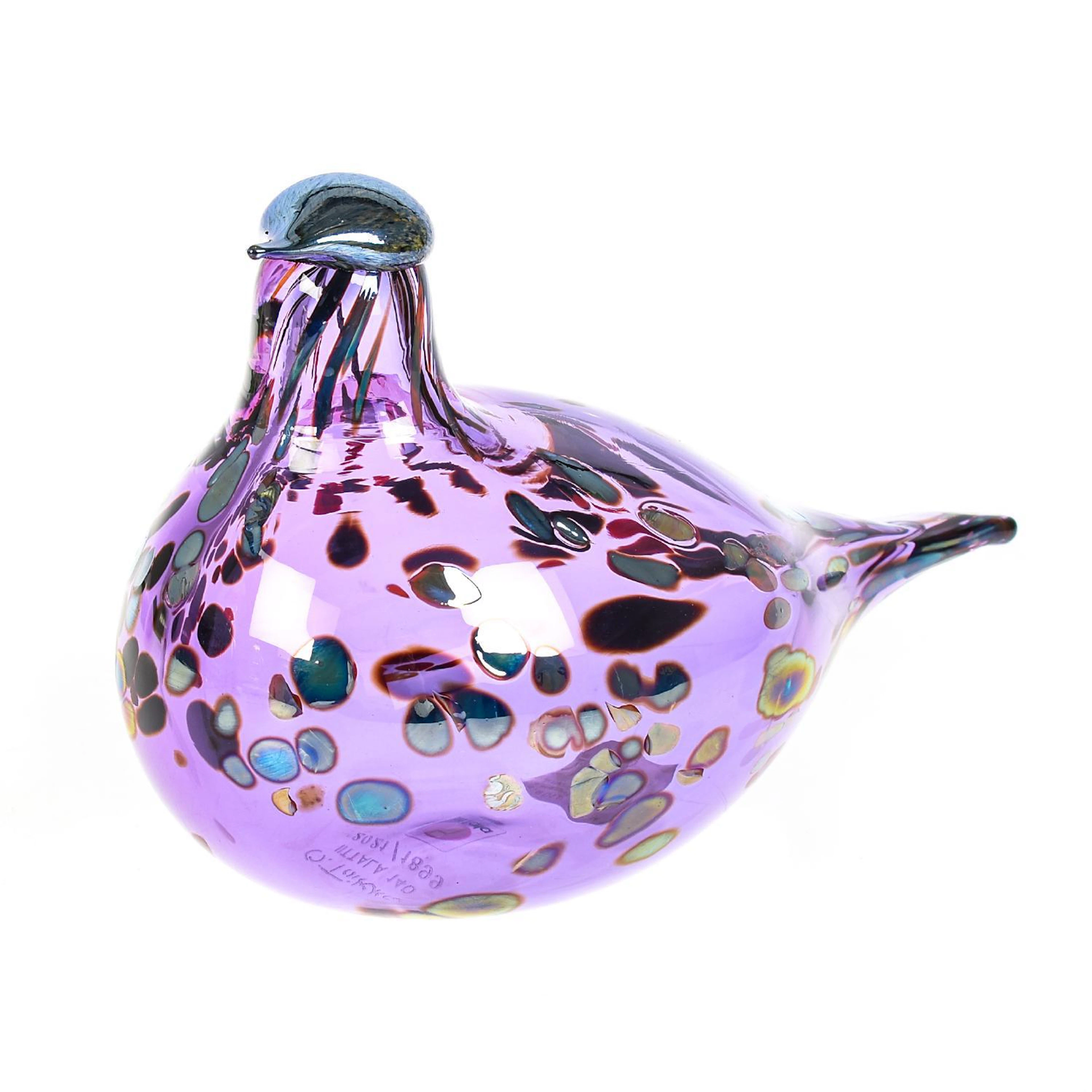 Oiva Toikka 1931-2019 Fågel "Ametist" Glas 1900-tal