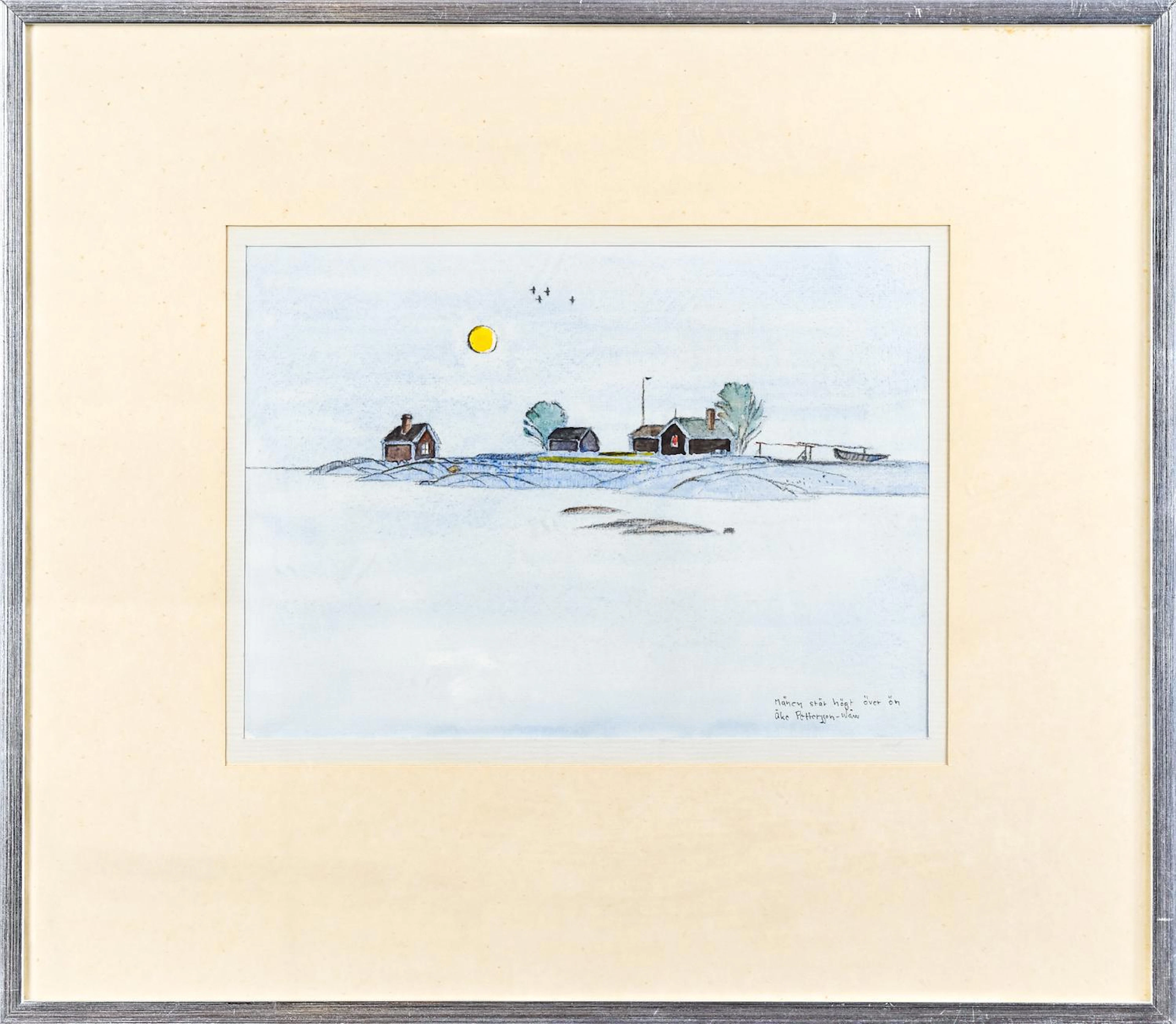 Åke Pettersson-Nåw 1925-2004 Akvarell på papper