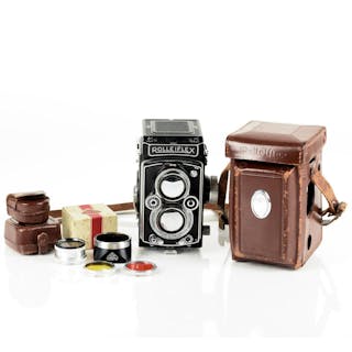 Rolleiflex Analog Kamera med tillbehör 1900-tal