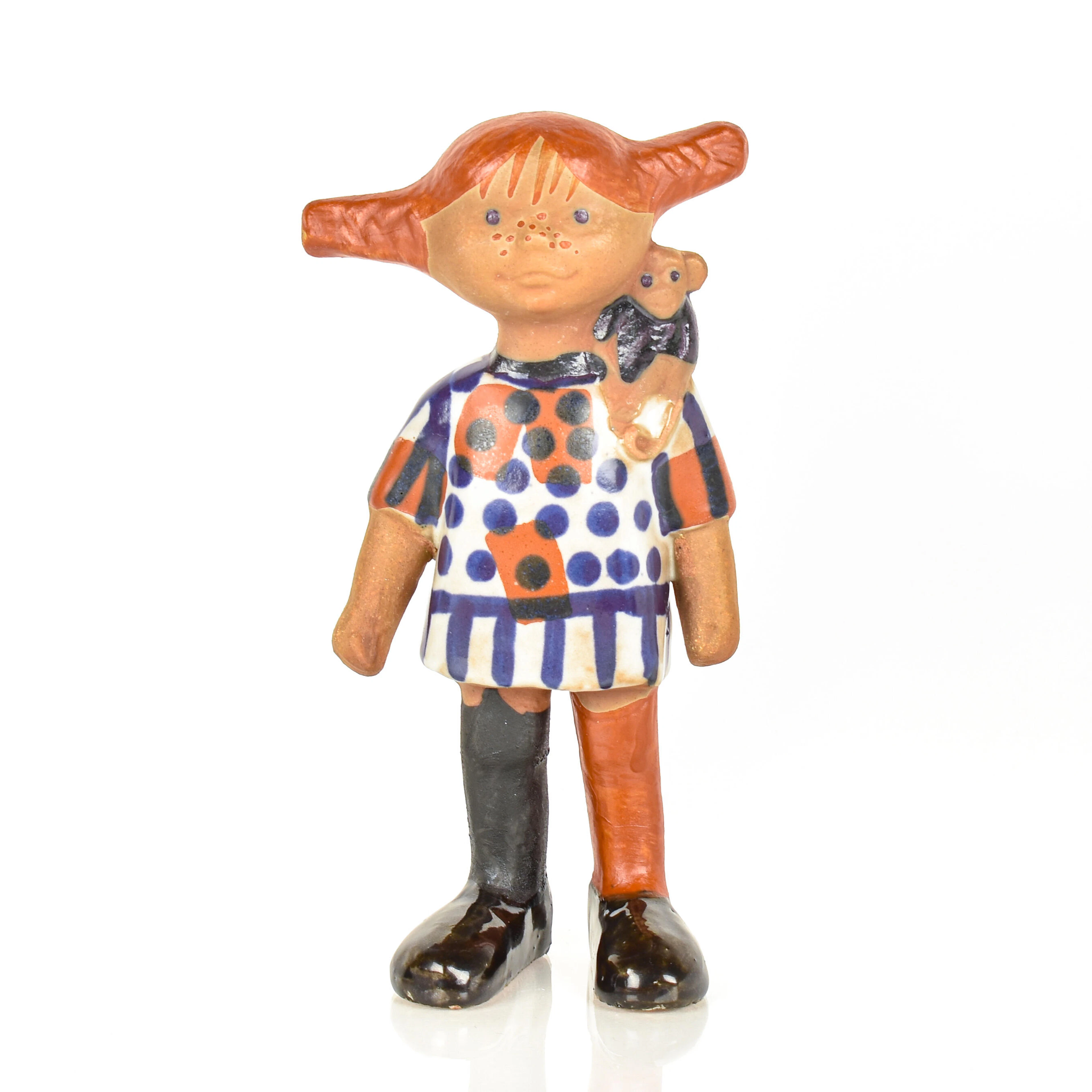 Lisa Larson "Pippi Långstrump" Skulptur Stengods 1900-tal