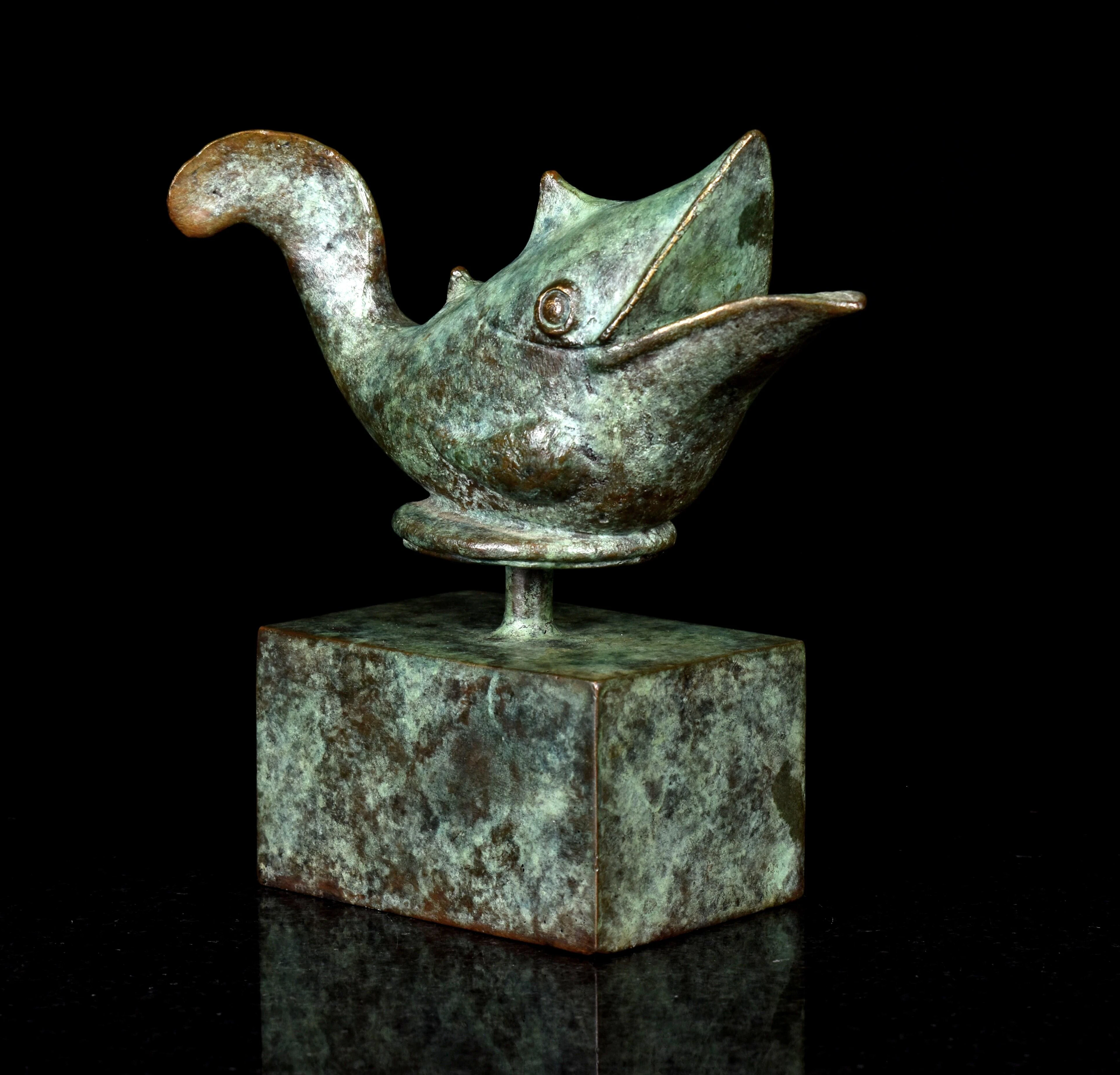 Carl Milles 1875-1955 Skulptur "Fisken" Brons 1900-tal