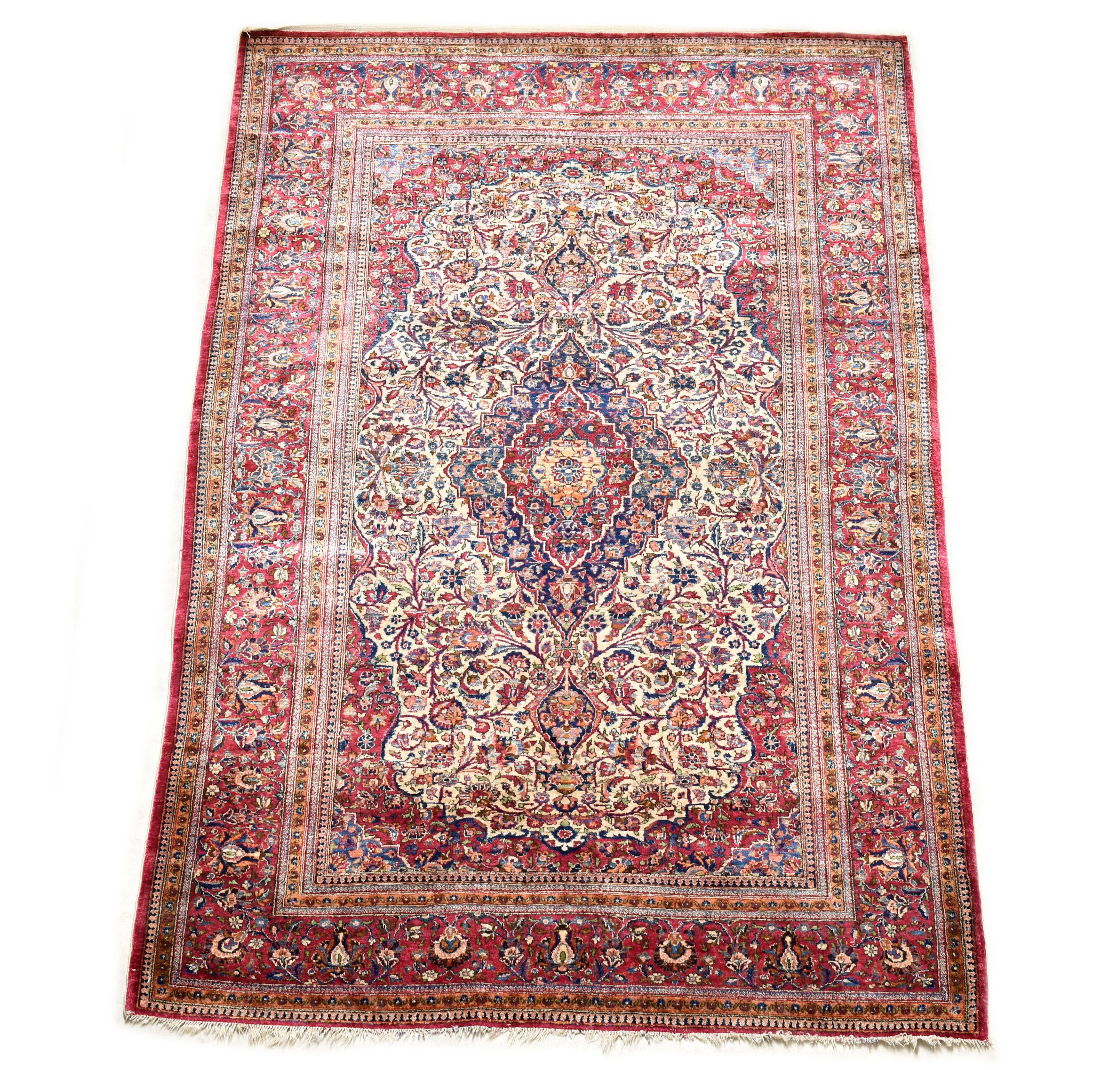 Orientmatta "Kashan" Silke 204X135 1900-tal
