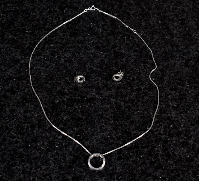 Smyckesset Sterling Silver och Diamanter (3 delar)