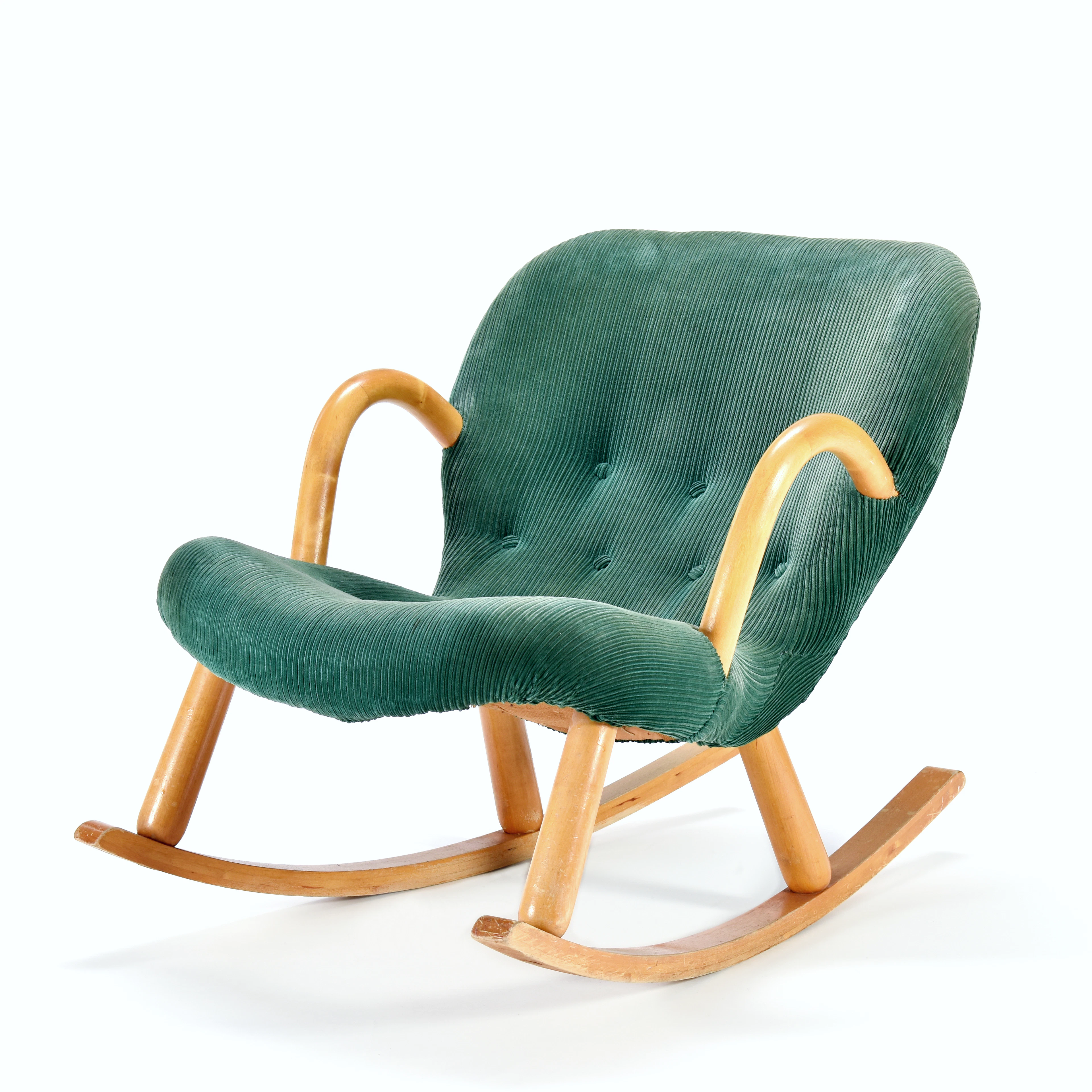 Arnold Madsen (Tillskriven) Gungstol ”Muslinge”/”Clam chair” Danmark 1950-tal