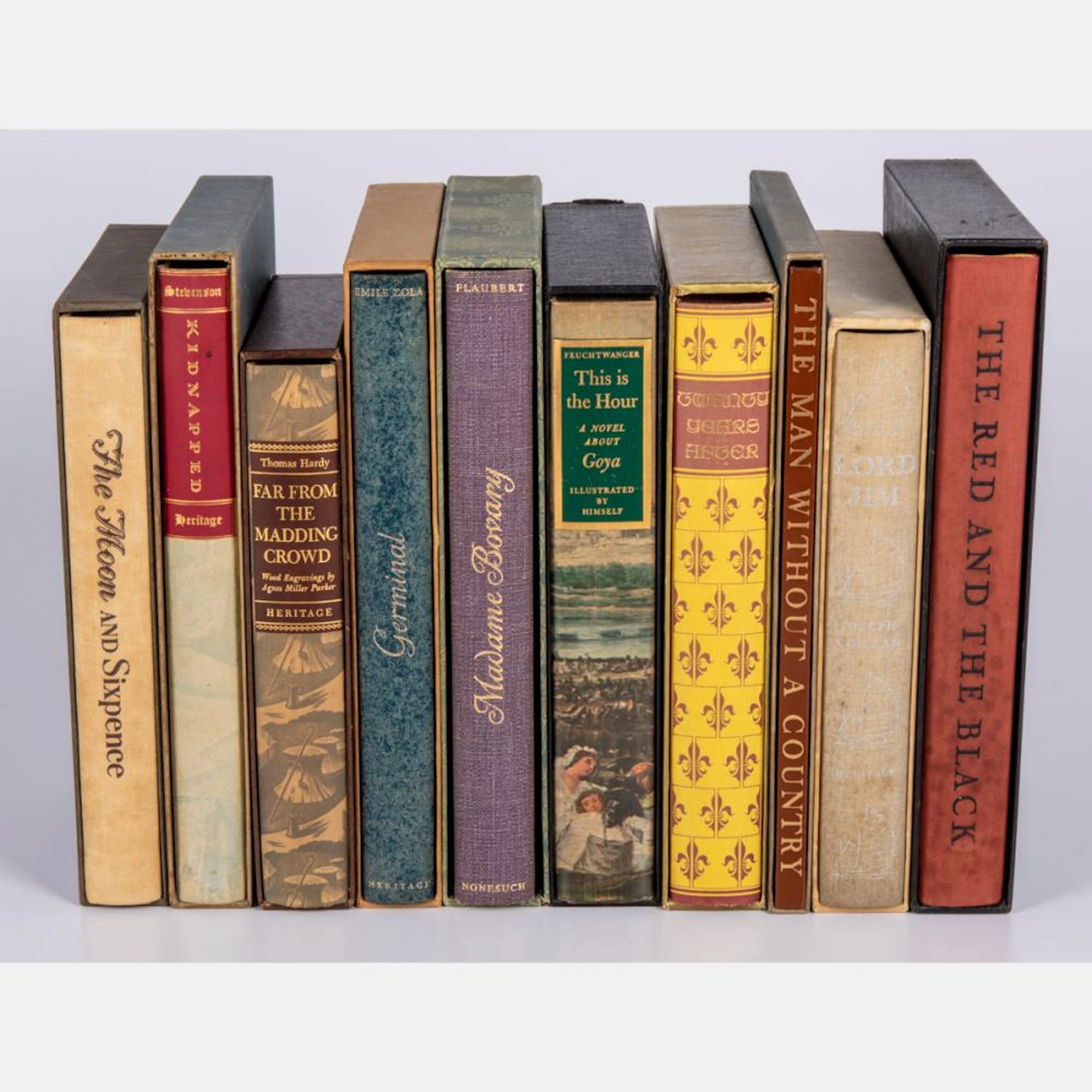 A Group of Ten Heritage Club Books by Various Authors, 20th Century,