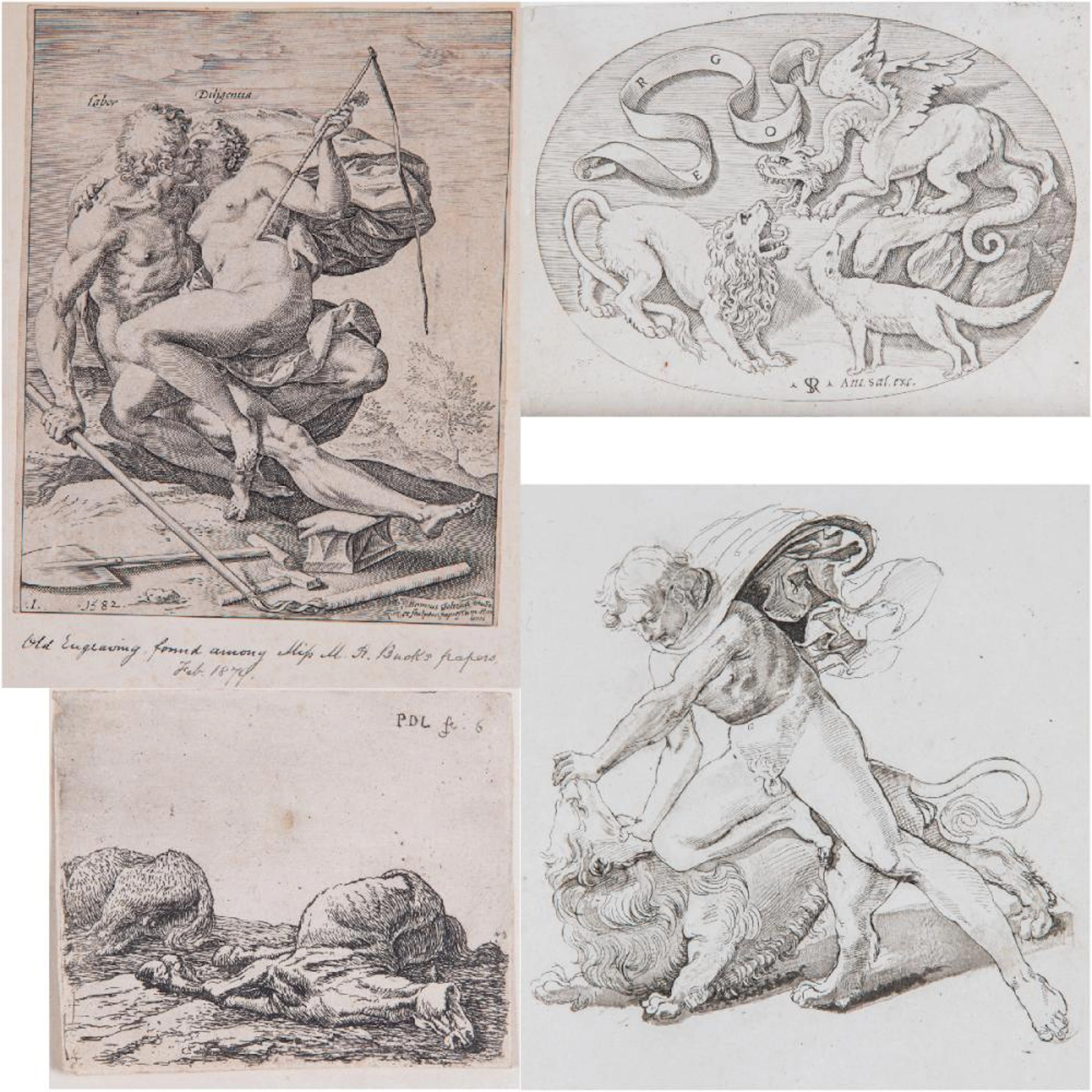 A Group of Four Old Master Prints by Various Artists,