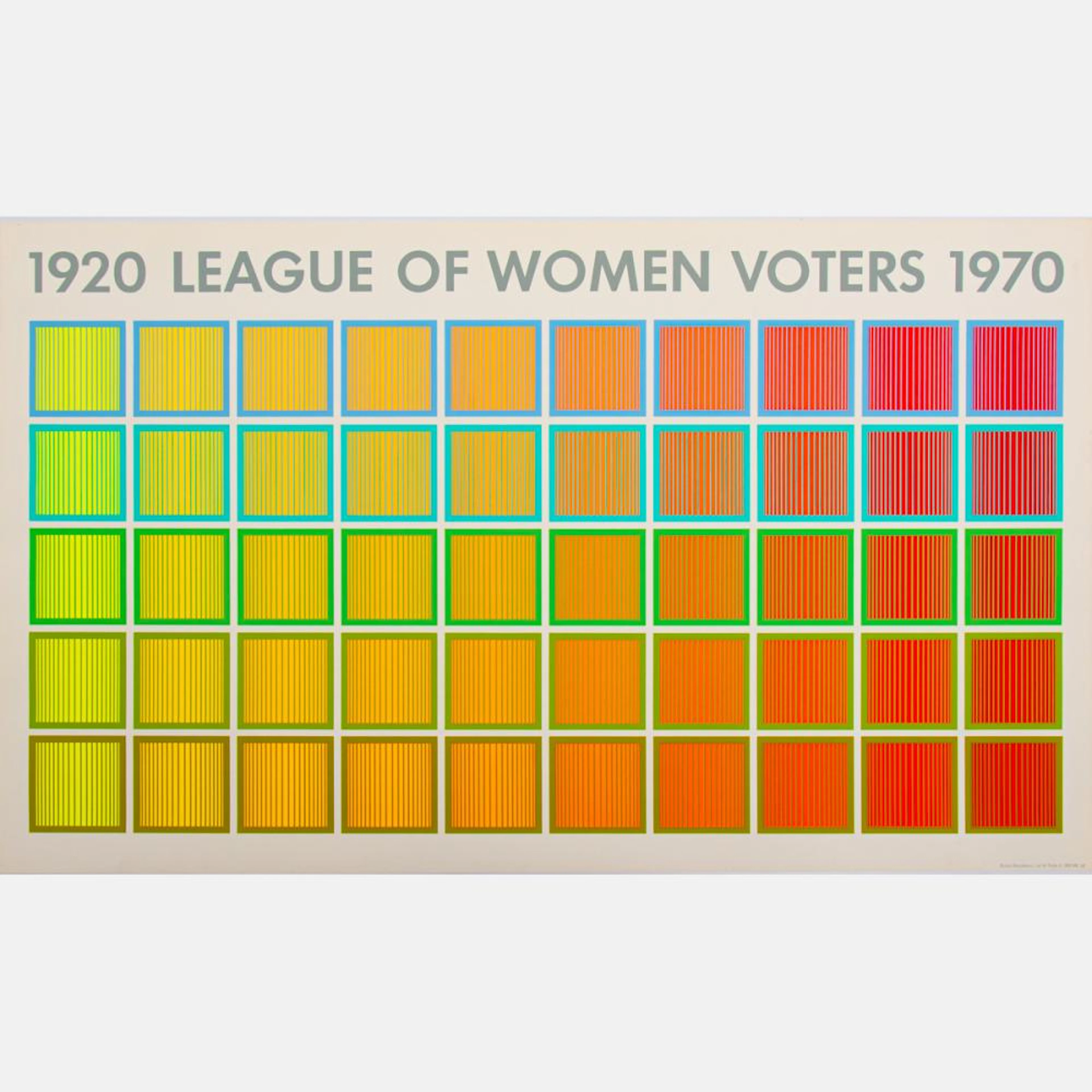 RICHARD JOSEPH ANUSZKIEWICZ (AMERICAN,1930-2020) LEAGUE OF WOMEN VOTERS