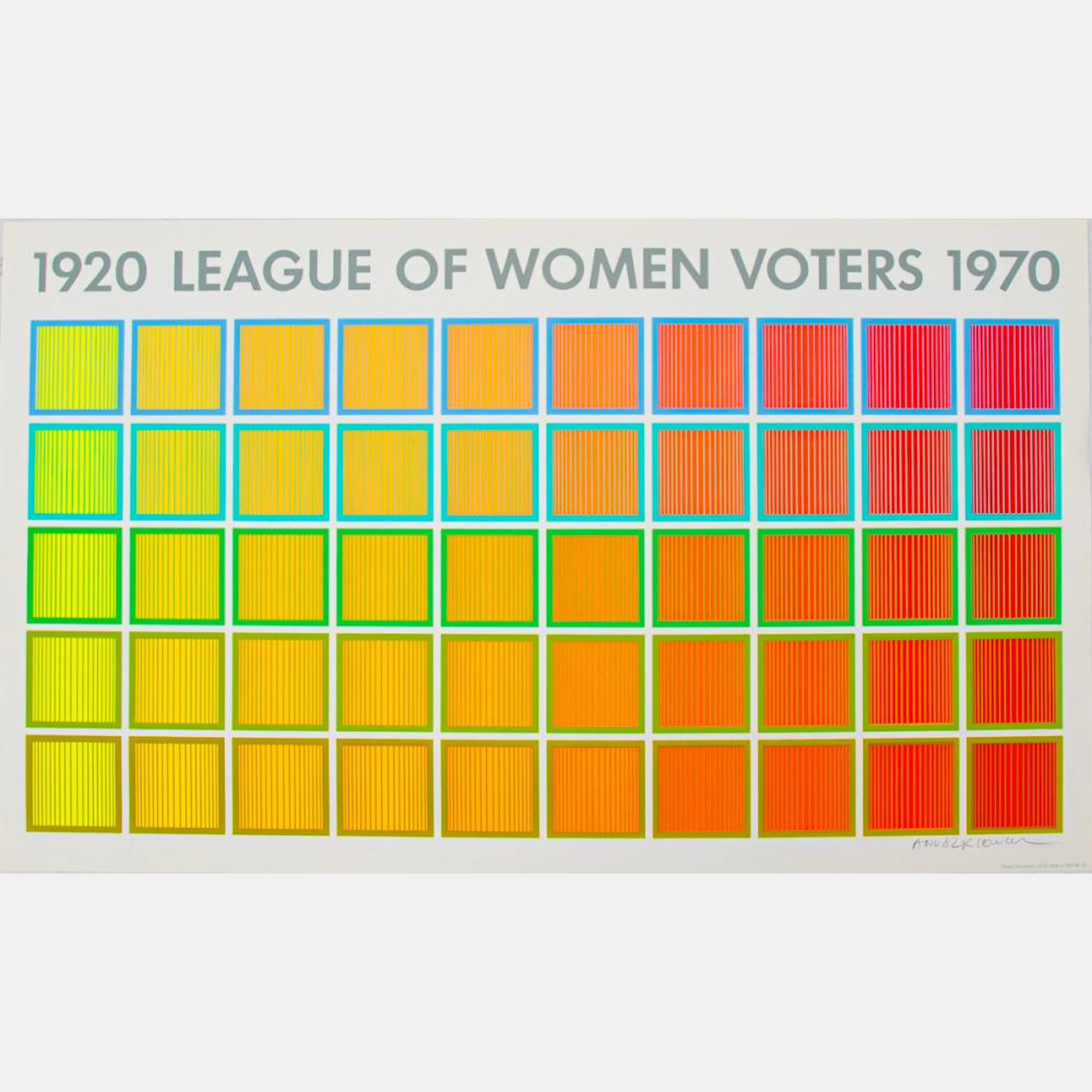 RICHARD JOSEPH ANUSZKIEWICZ (AMERICAN,1930-2020) LEAGUE OF WOMEN VOTERS