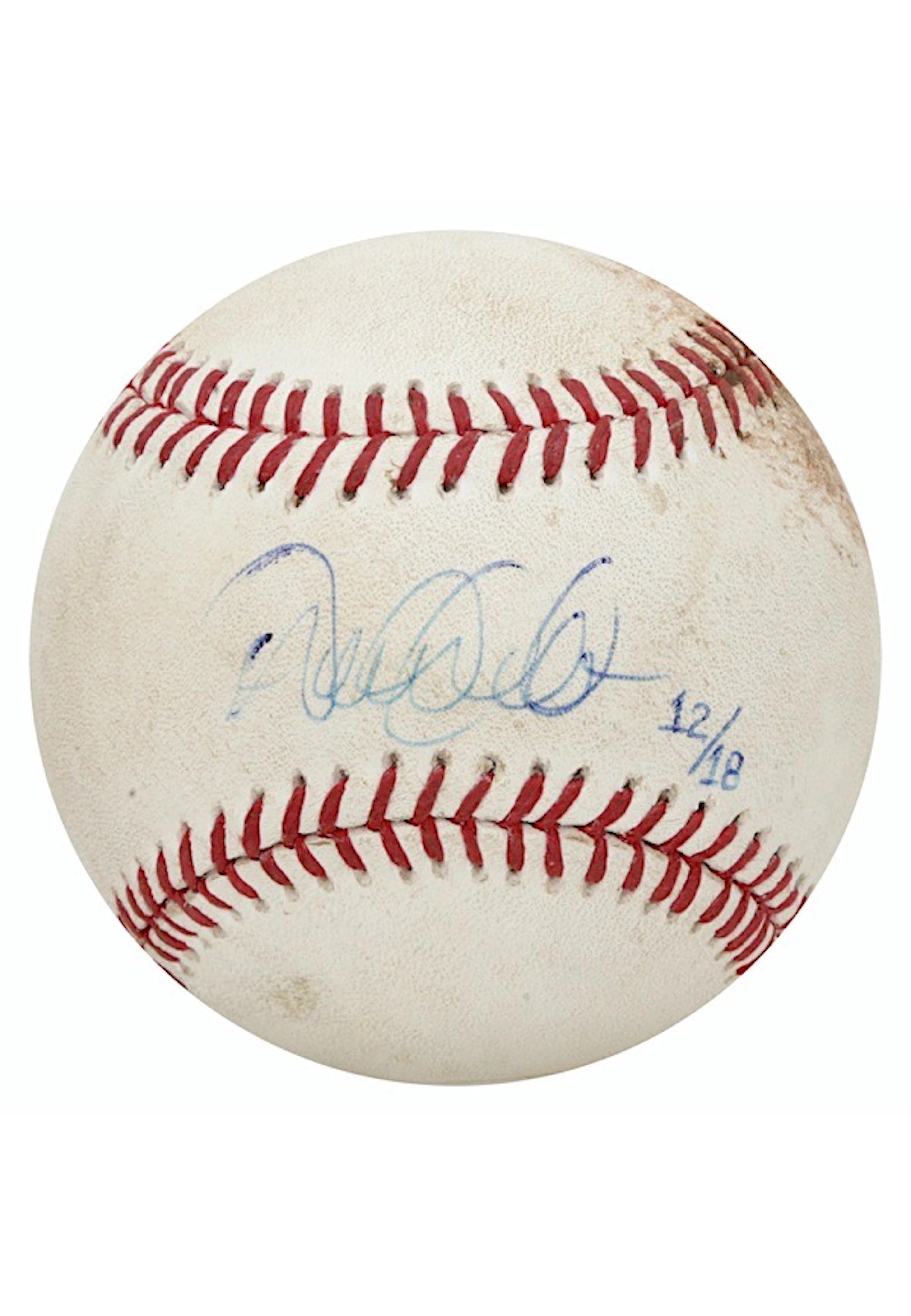 8/11/2014 Derek Jeter Game-Used & Single-Signed LE OML...