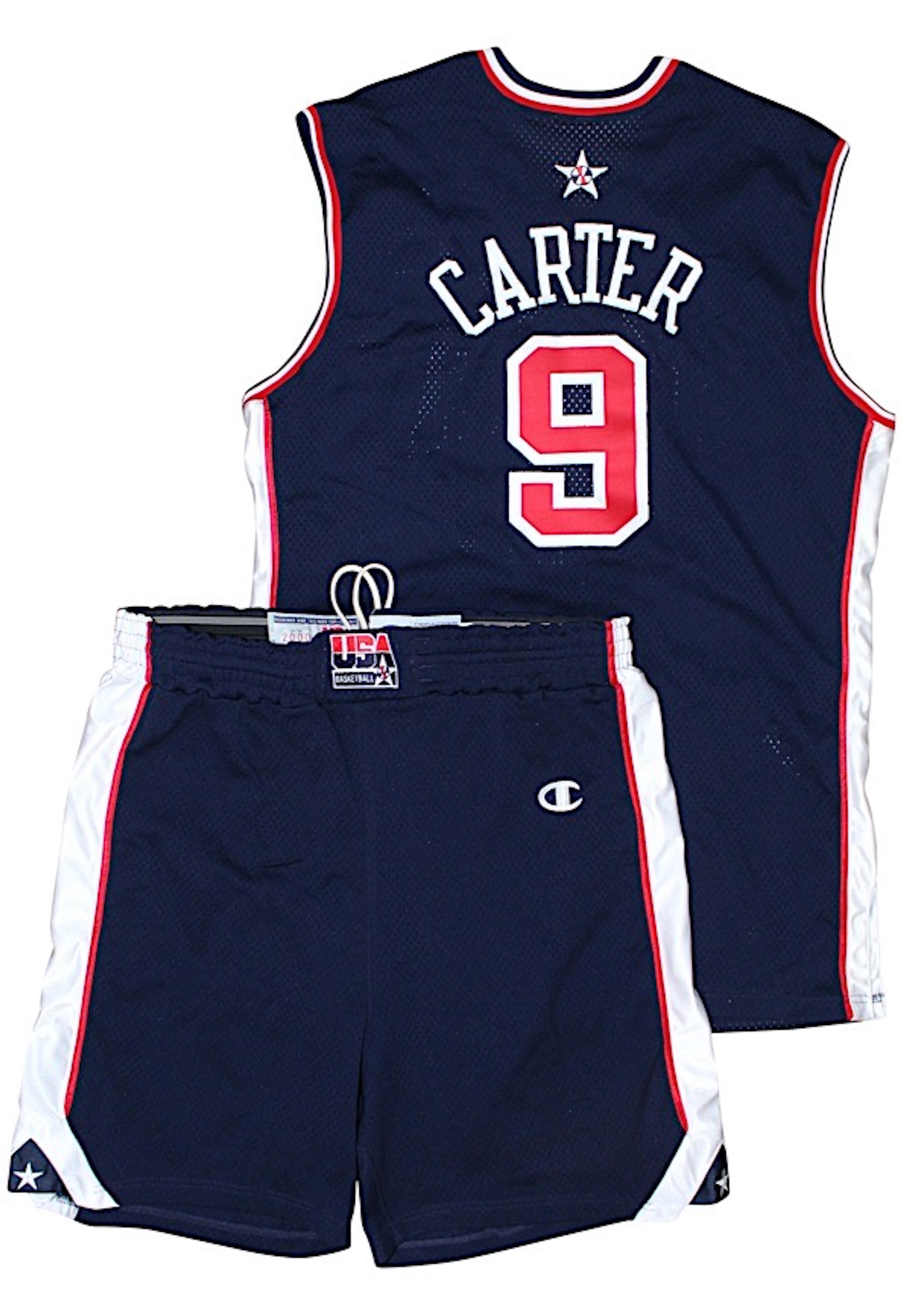 2000 Vince Carter Team USA Olympics Game-Used Road...