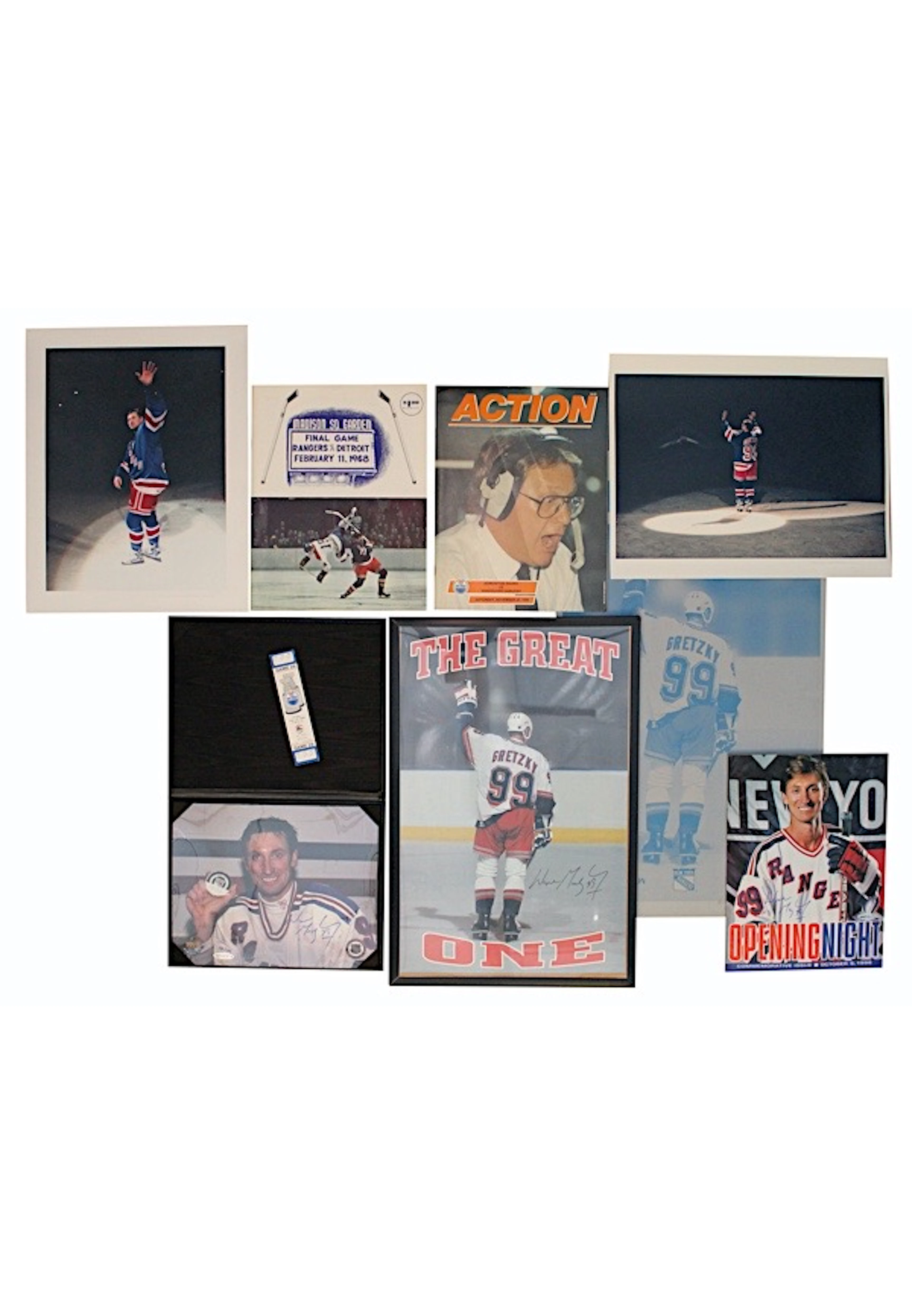 Collection Of Wayne Gretzky Memorabilia Including Autographed Photos