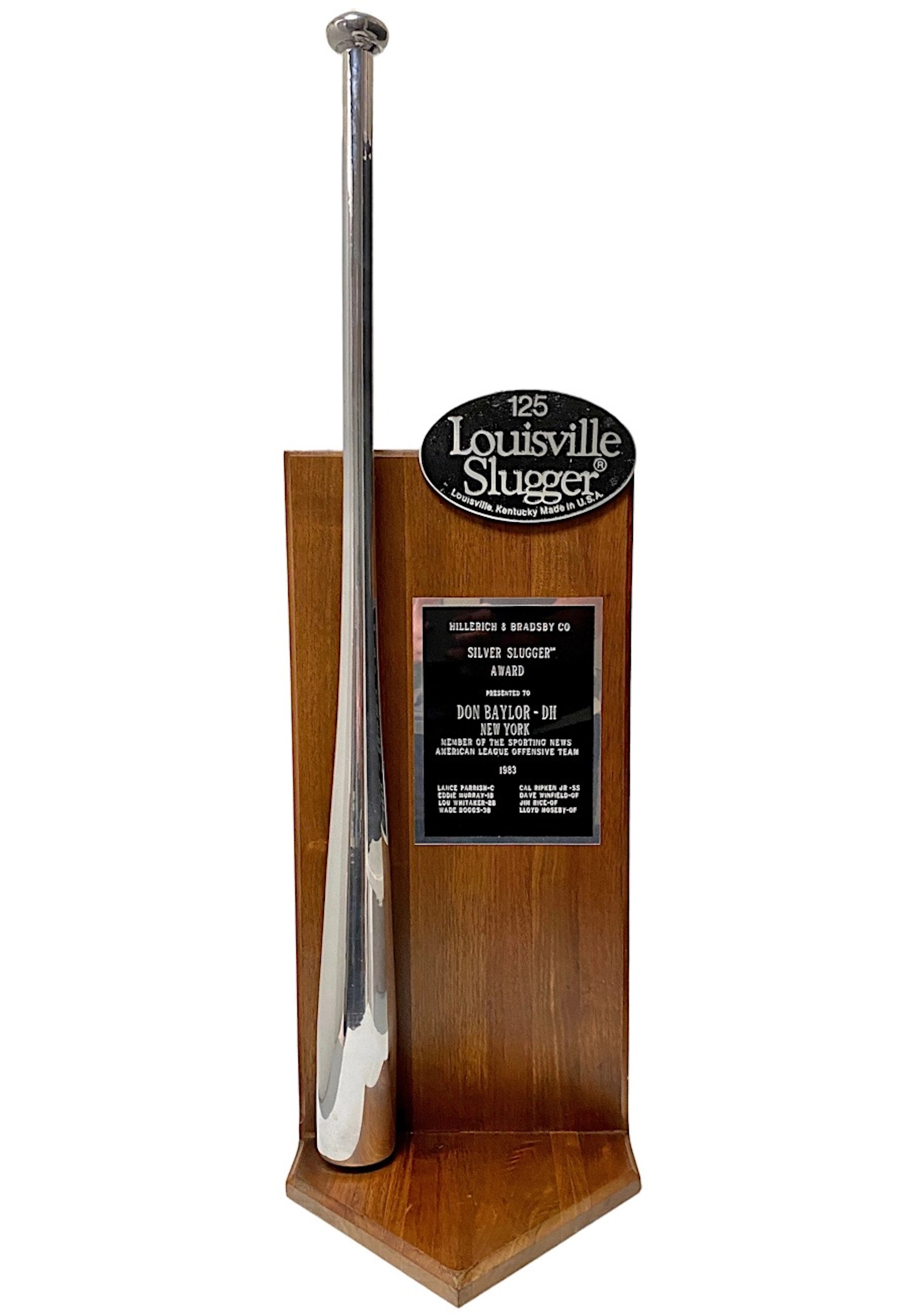 1983 Don Baylor Louisville Slugger Silver Slugger Award (Family LOA)