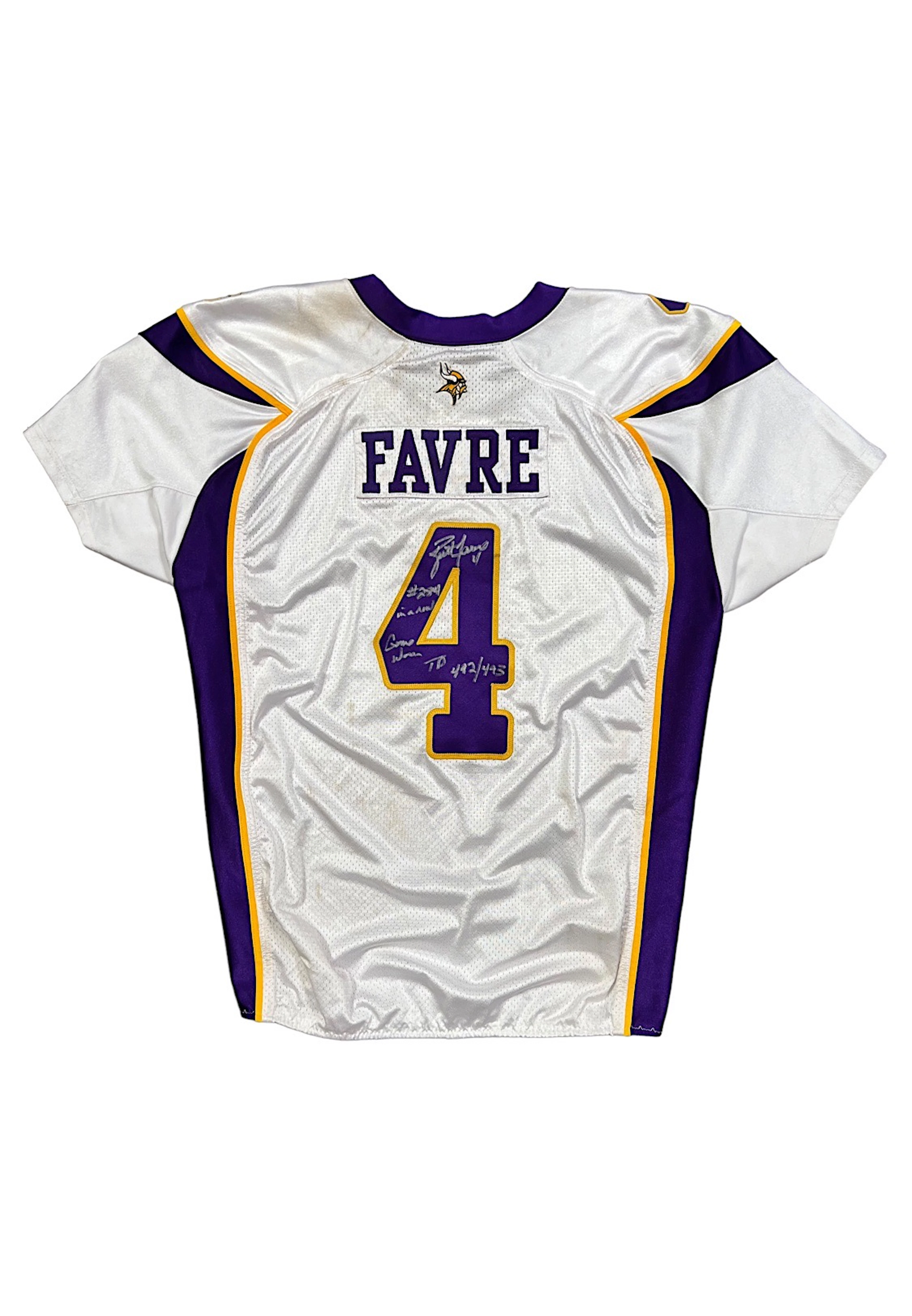 12/28/2009 Brett Favre Minnesota Vikings Game-Used...