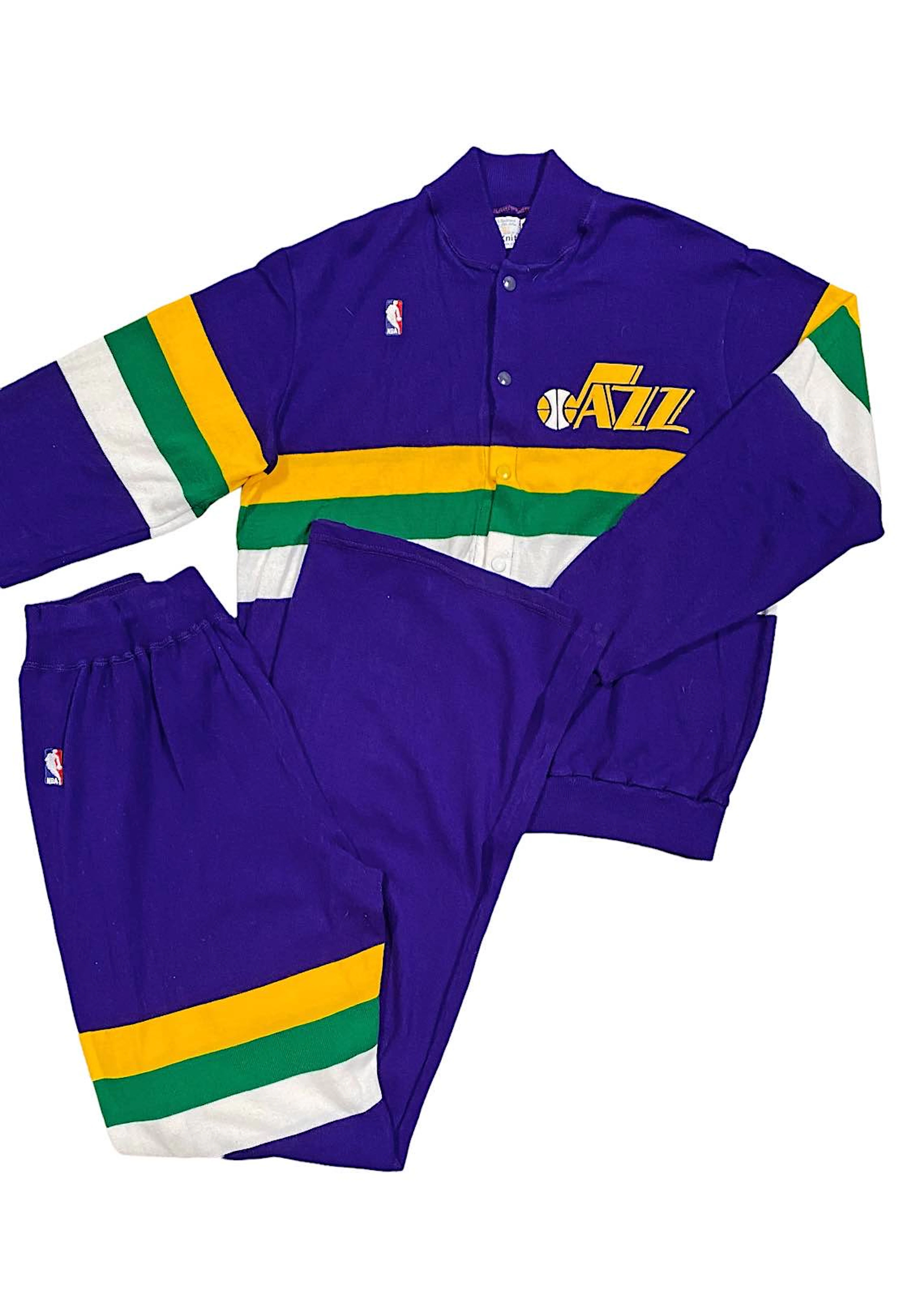 1987-88 Karl Malone Utah Jazz Player Worn Warm-Up Suit (2)