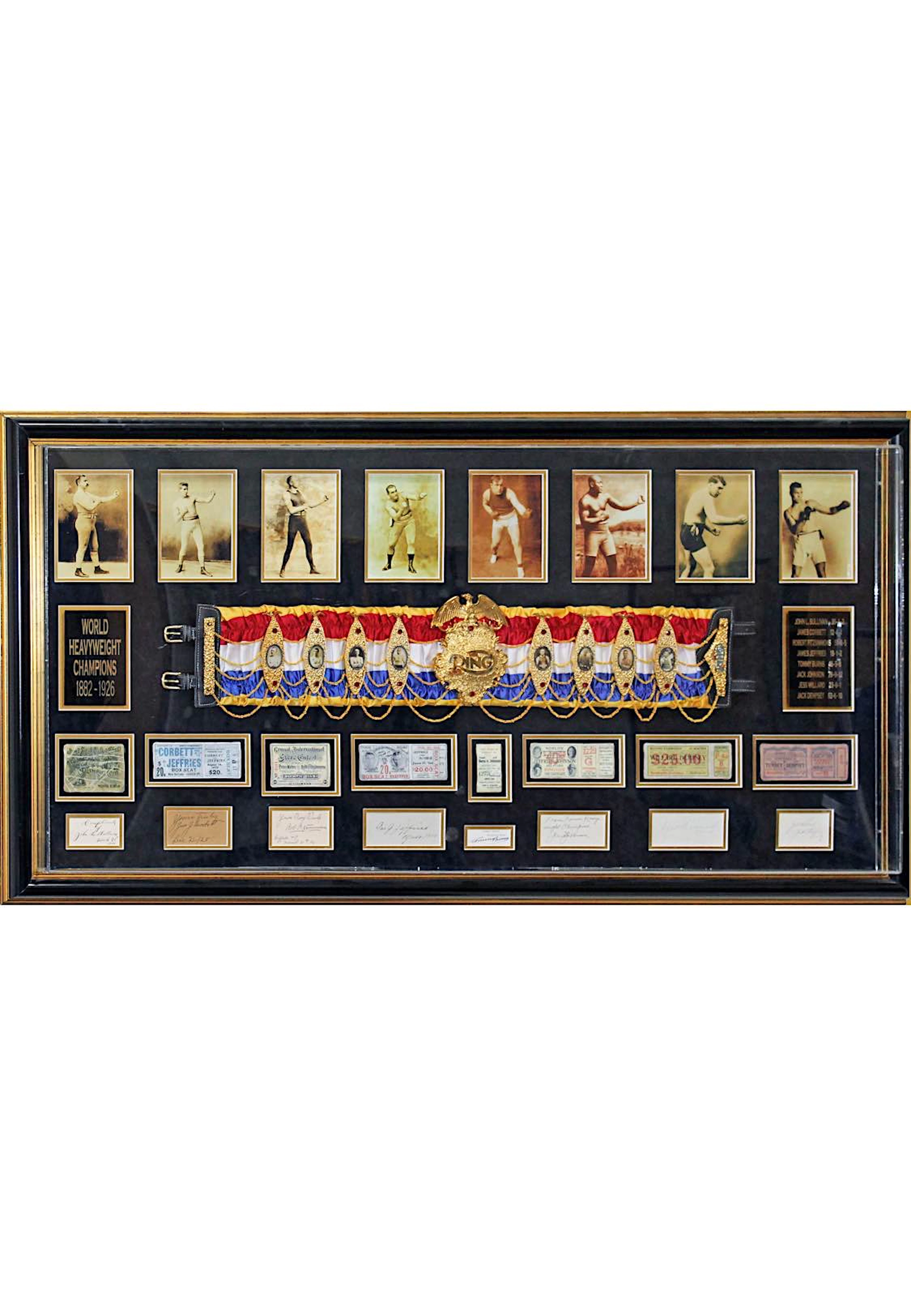 20th Century Legends Of Boxing Multi-Signed Display (Full JSA)