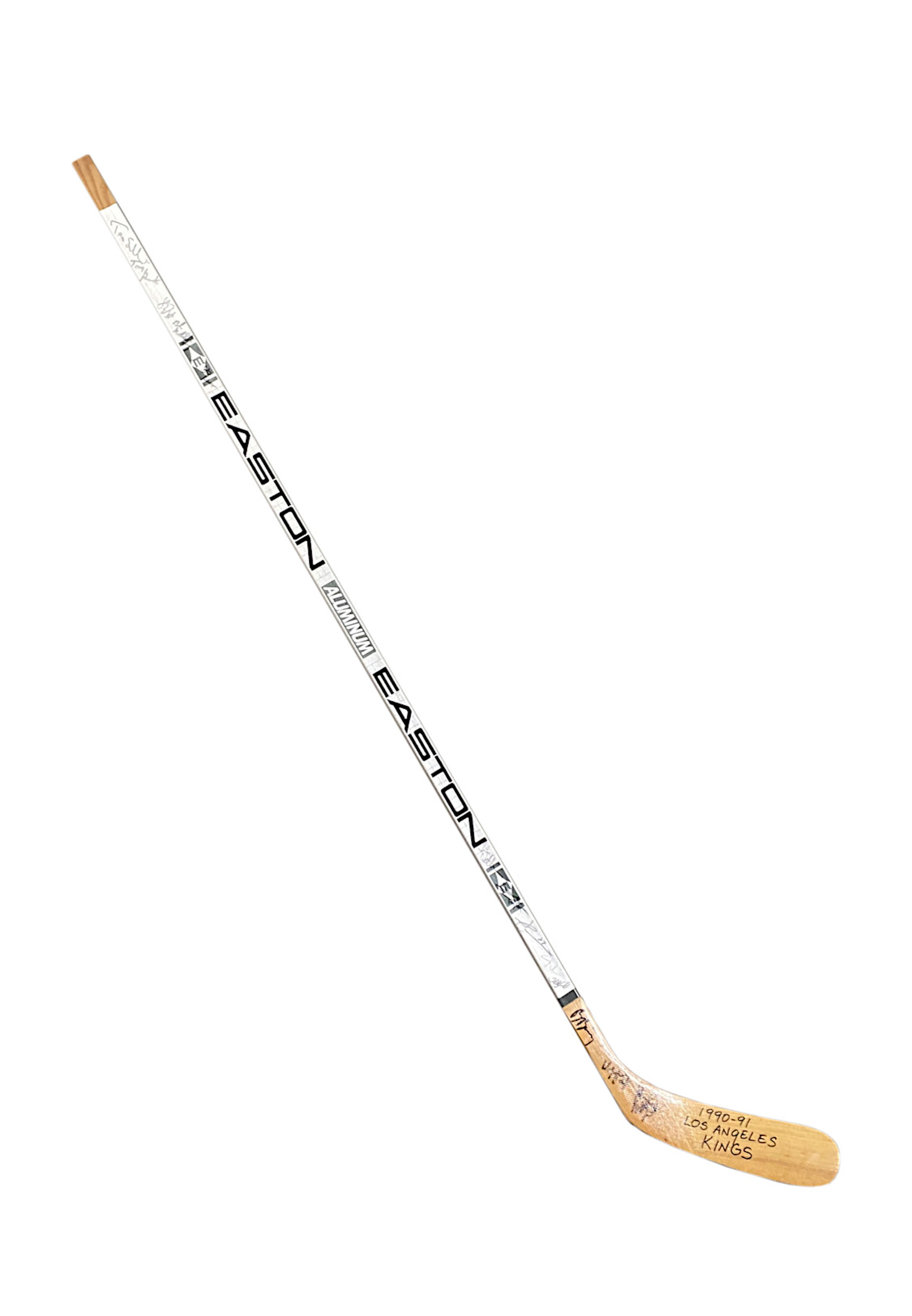 1990-91 Wayne Gretzky LA Kings Team-Signed Hockey Stick