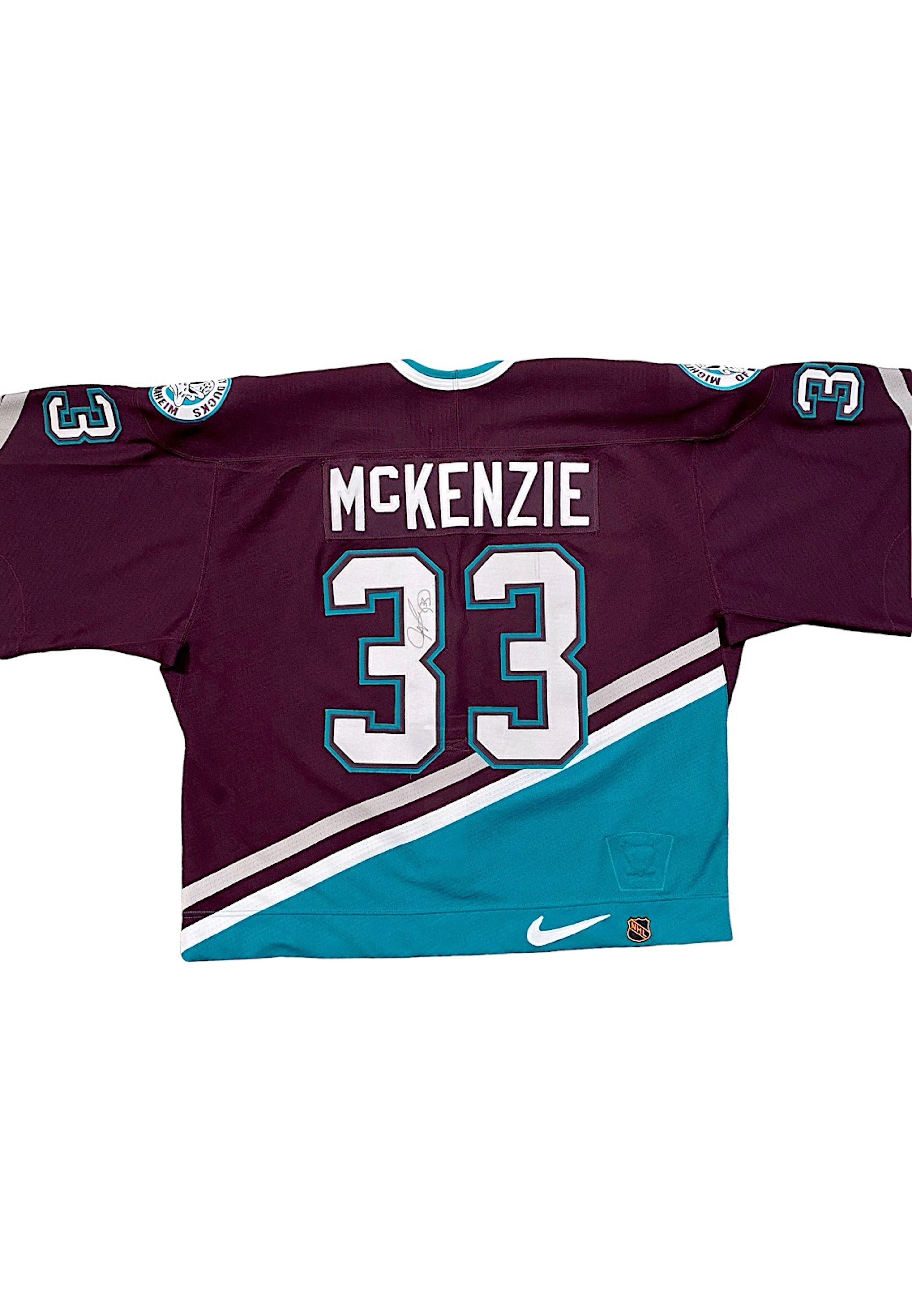 1998-99 Jim McKenzie Anaheim Ducks Playoffs Game-Used...