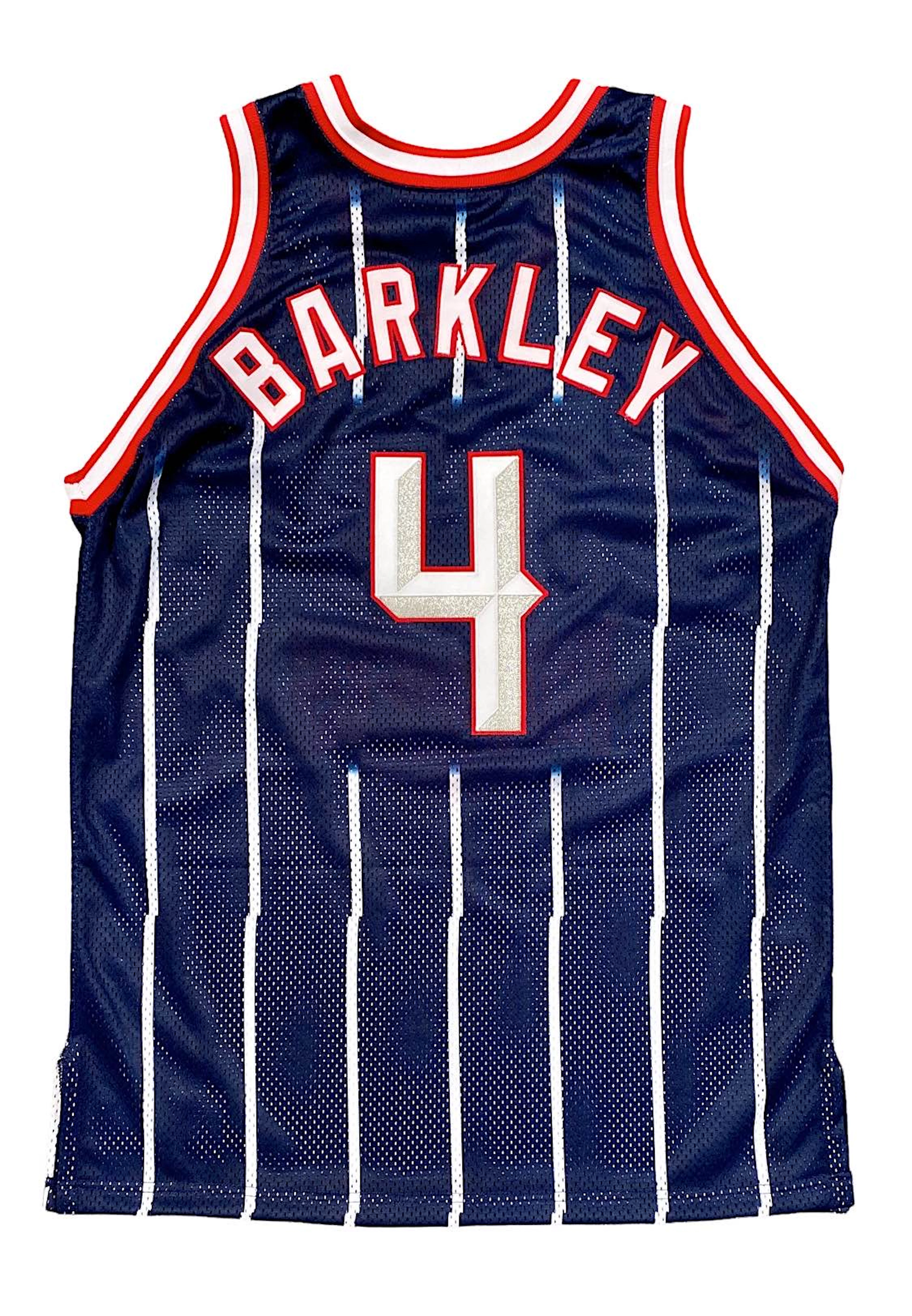 1997-98 Charles Barkley Houston Rockets Game-Used Blue...