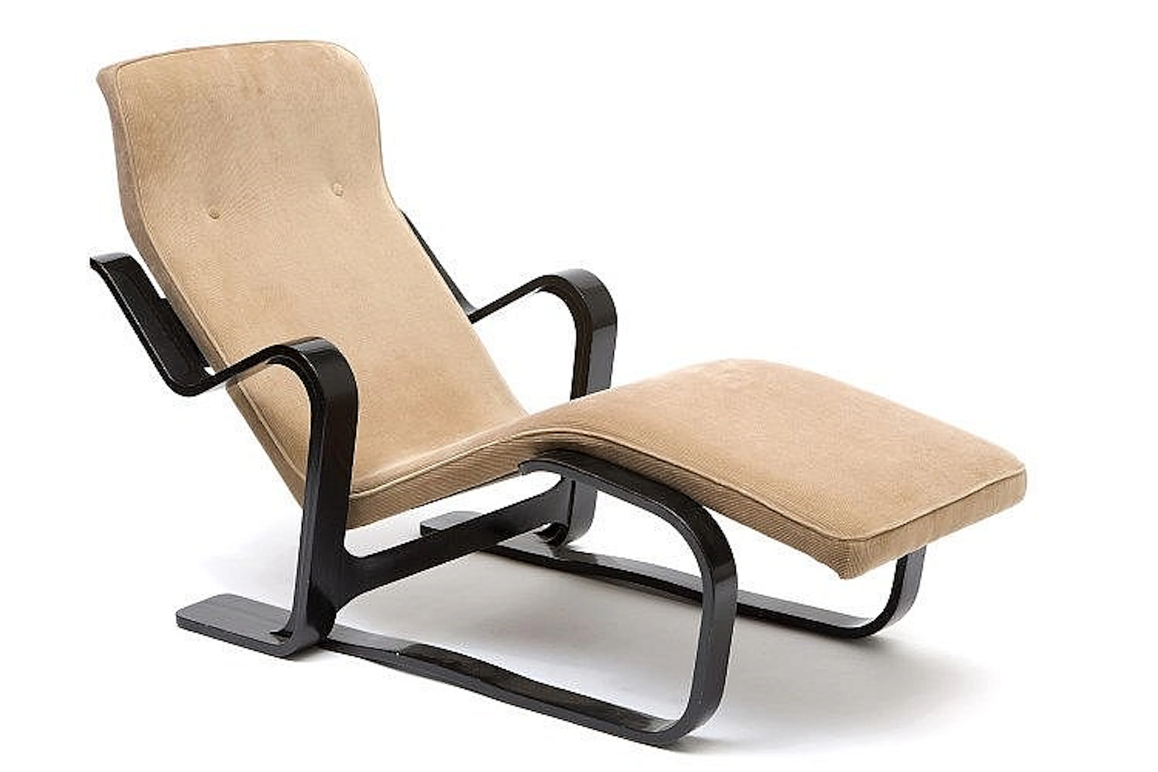 Marcel Breuer A black laquered wooden chair, produced by ISOKON.