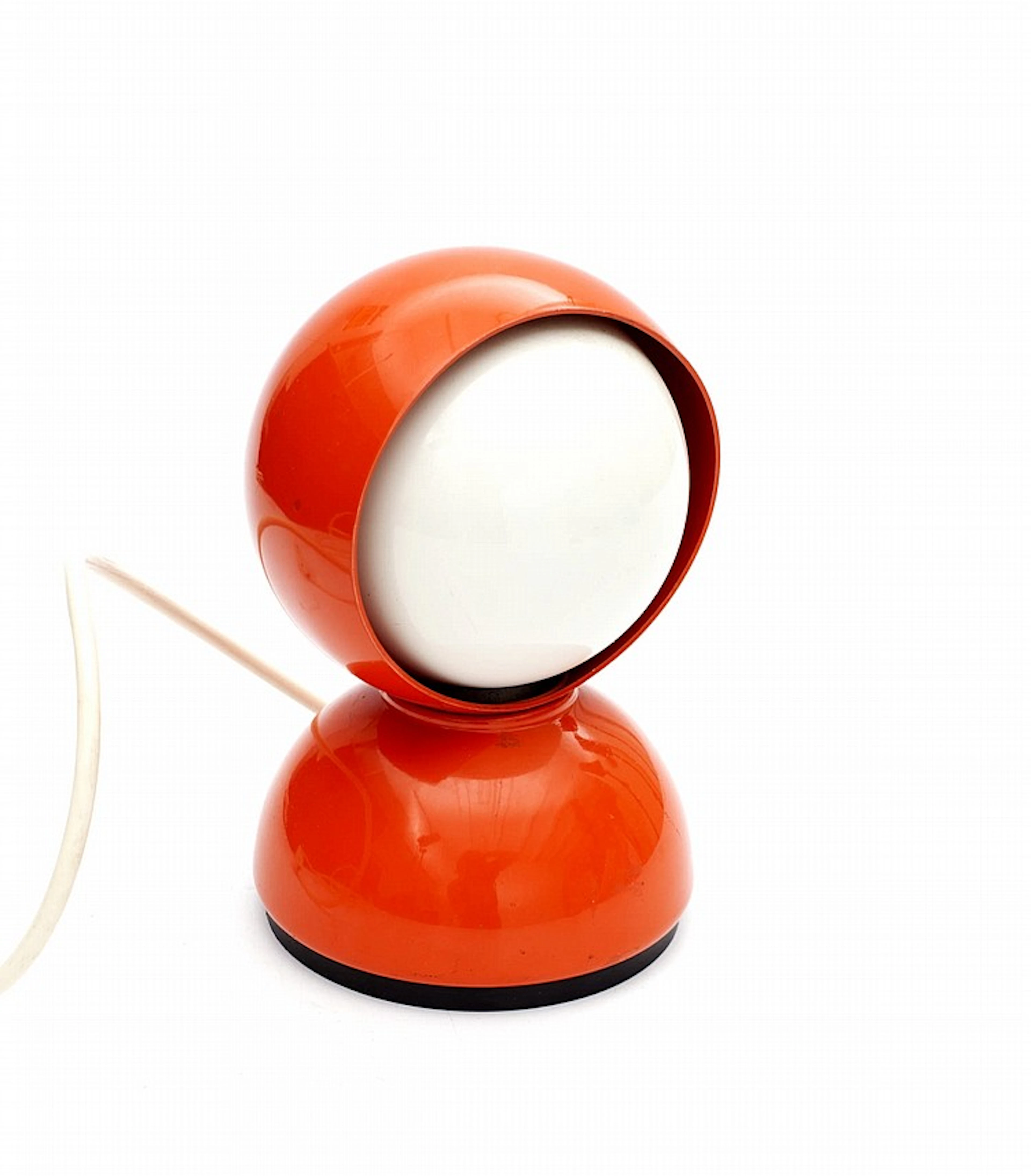 Vico Magistretti (1920-2006) An orange lacquered metal bedside lamp