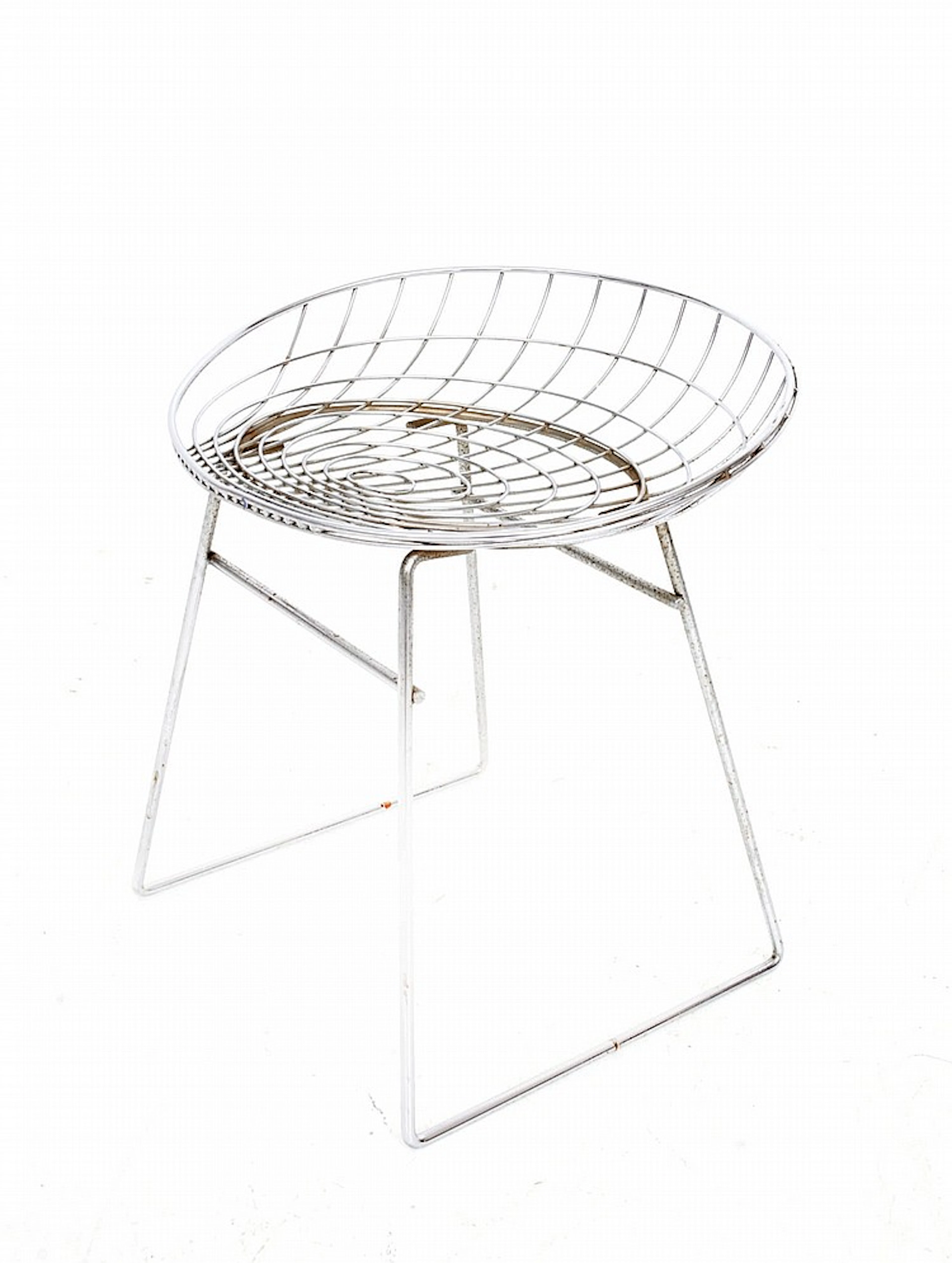 Cees Braakman (1917-1995) A chromium plated wire steel stool