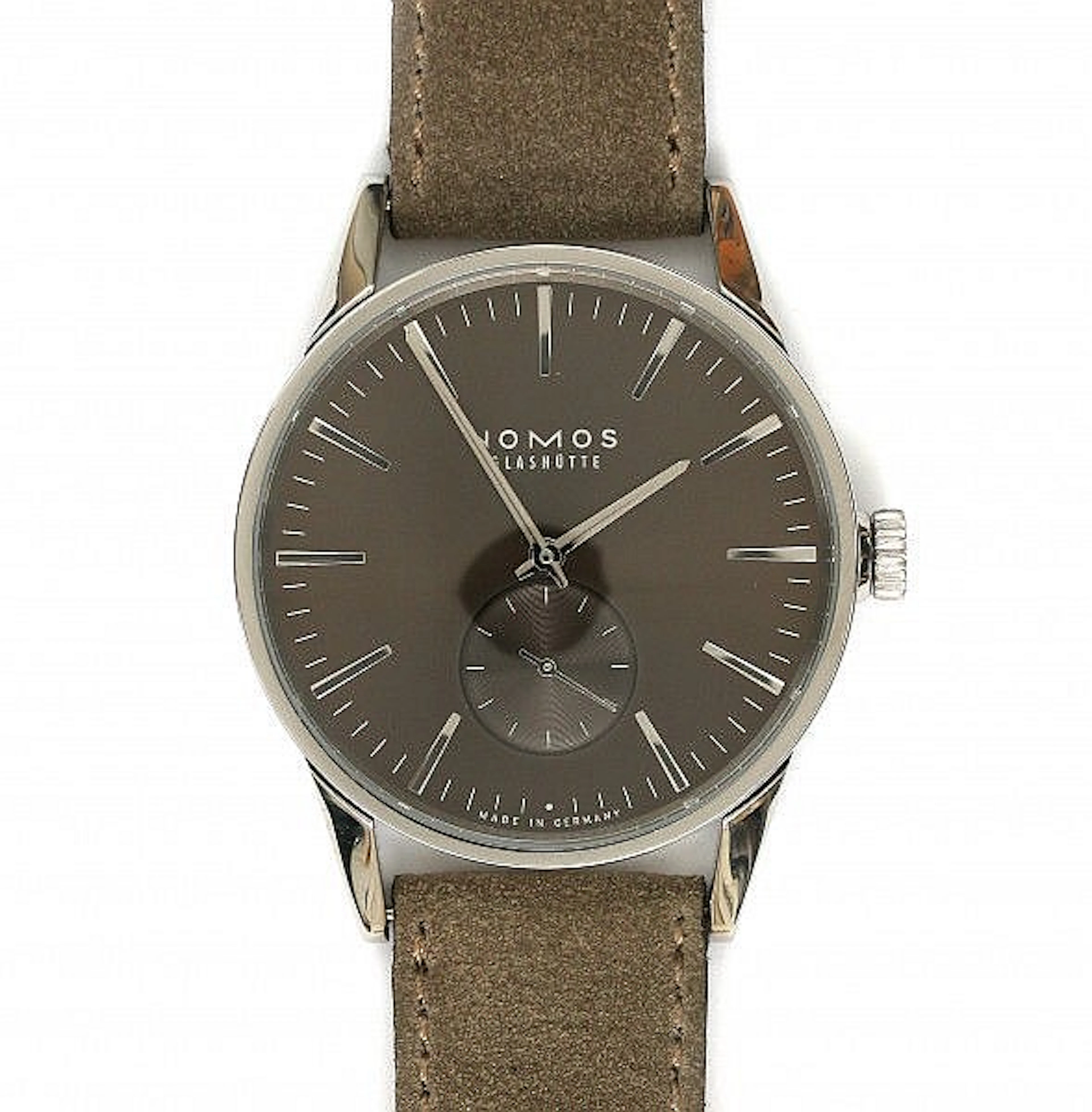 A steel Nomos wrist watch