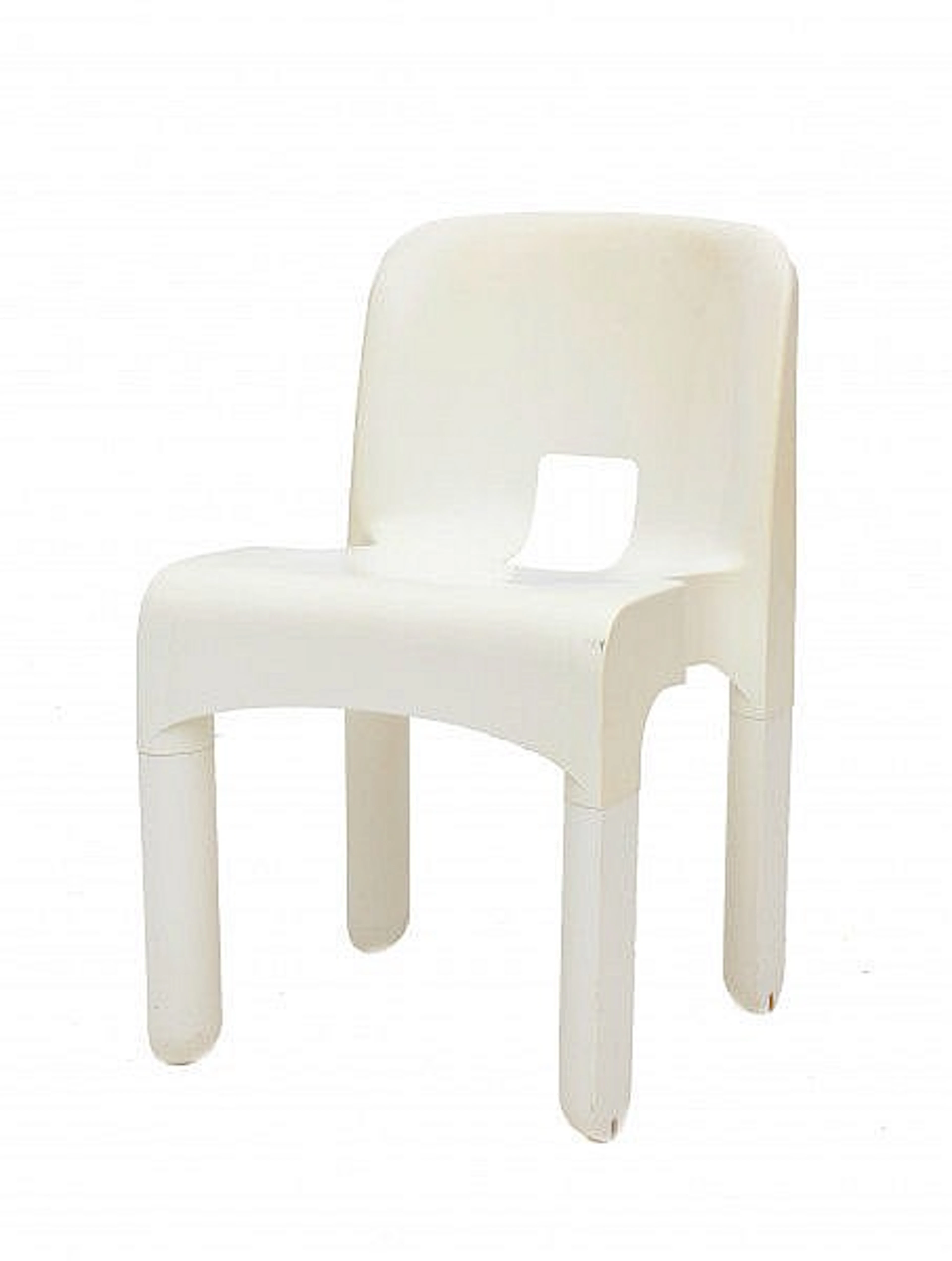 Joe Colombo (1930-1971) - Four white plastic 'Universale' chairs