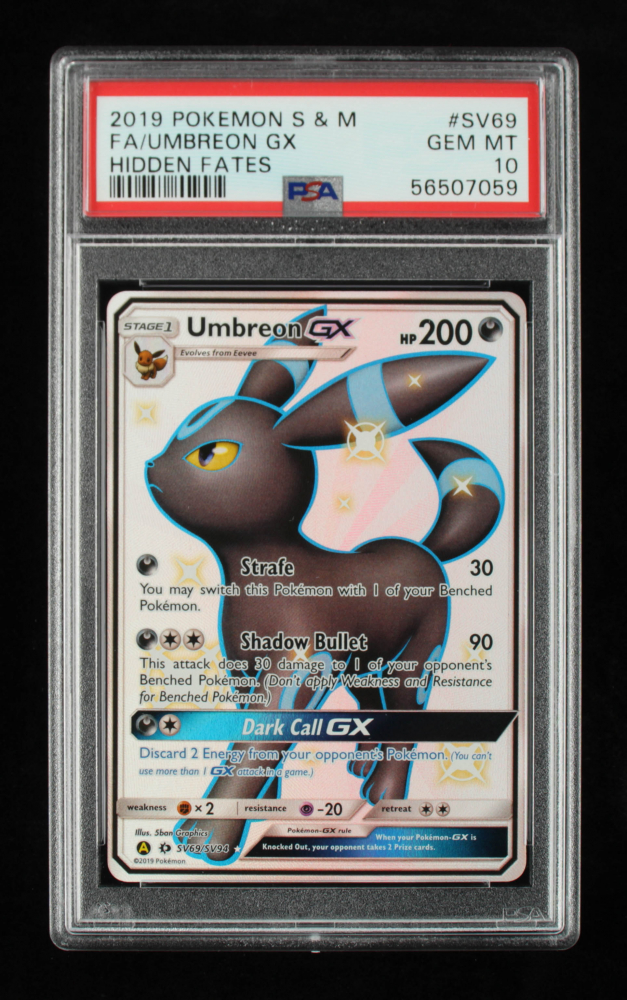 Umbreon GX 2019 Pokemon Hidden Fates #SV69 (PSA 10) | Barnebys