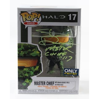 Steve Downes Signed "Halo" #17 Master Chief with MA40 Assault Rifle