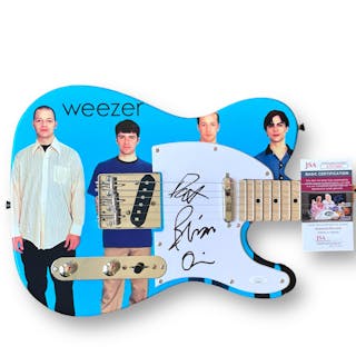 Rivers Cuomo, Brian Bell & Patrick Wilson Signed "Weezer" 39" Electric