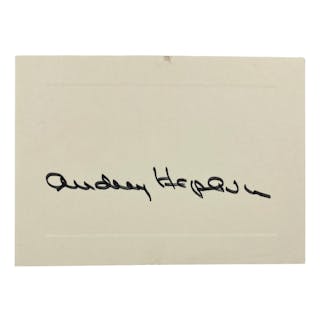 Audrey Hepburn Signed 3x5 Index Card (Beckett)