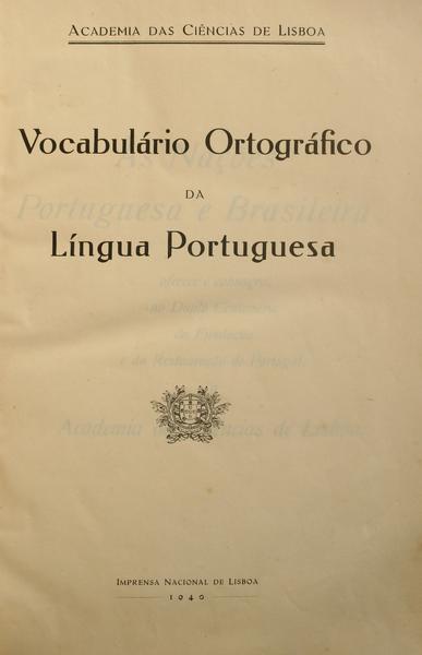 VOCABULÁRIO ORTOGRÁFICO DA LÍNGUA PORTUGUESA | Barnebys