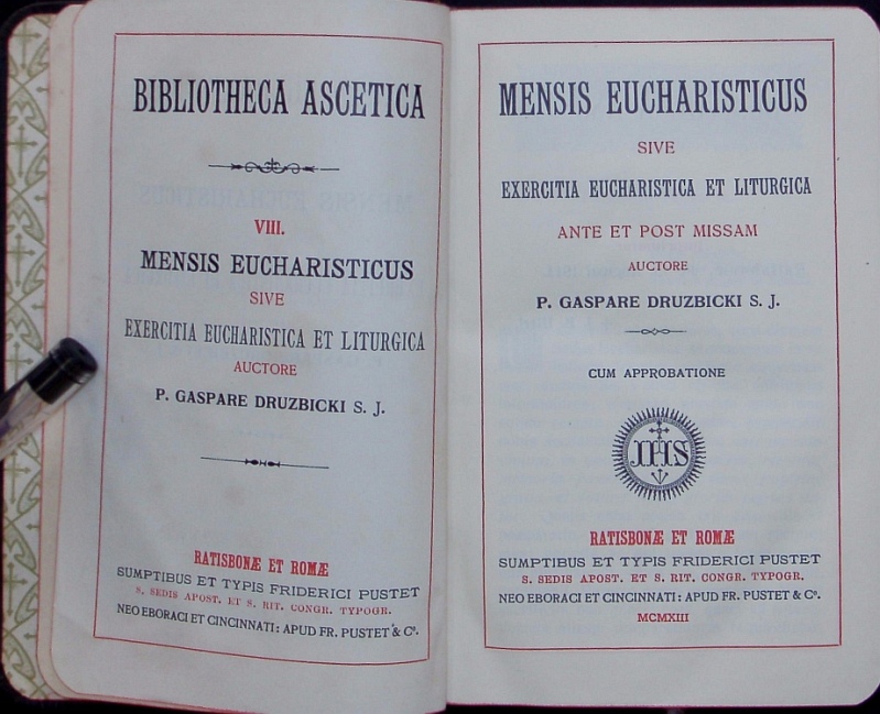 Mensis Eucharisticus Sive Exercitia Eucharistica Et Liturgica | Barnebys