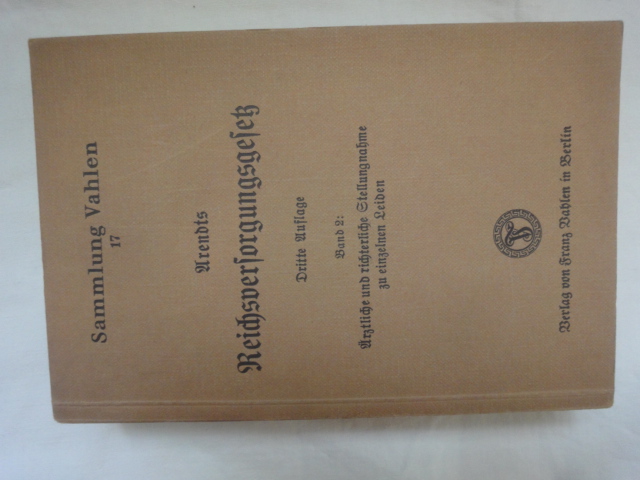 Kommentar Zum Reichsversorgungsgesetz | Barnebys