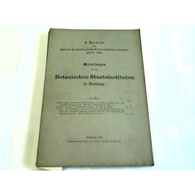 Botanischen Staatsinstituten in Hamburg Mitteilungen aus den Botanik