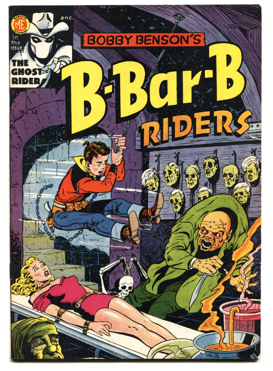 BOBBY BENSON'S B-BAR-B RIDERS #14 1952-ME-GHOST RIDER-severed Heads ...