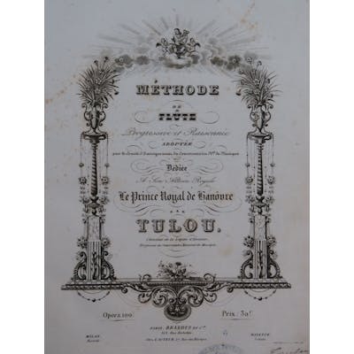 TULOU JeanLouis Méthode de Flûte ca1840 TULOU JeanLouis... Barnebys