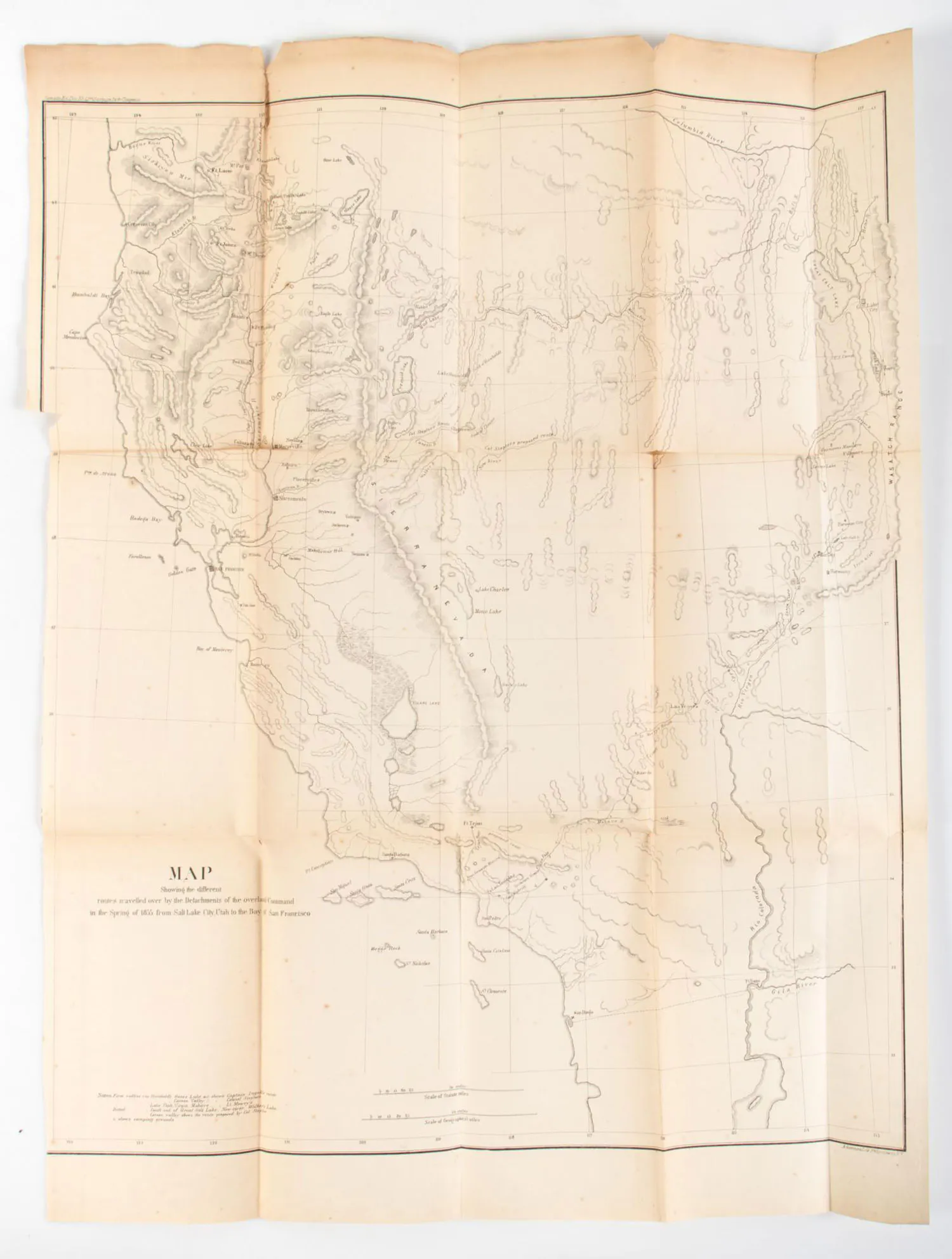 MAP SHOWING THE DIFFERENT ROUTES TRAVELLED OVER BY THE... | Barnebys