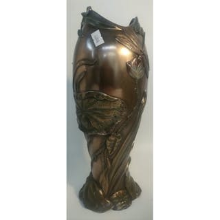 An Art Nouveau Bronze style Vase with dragon fly design [31....