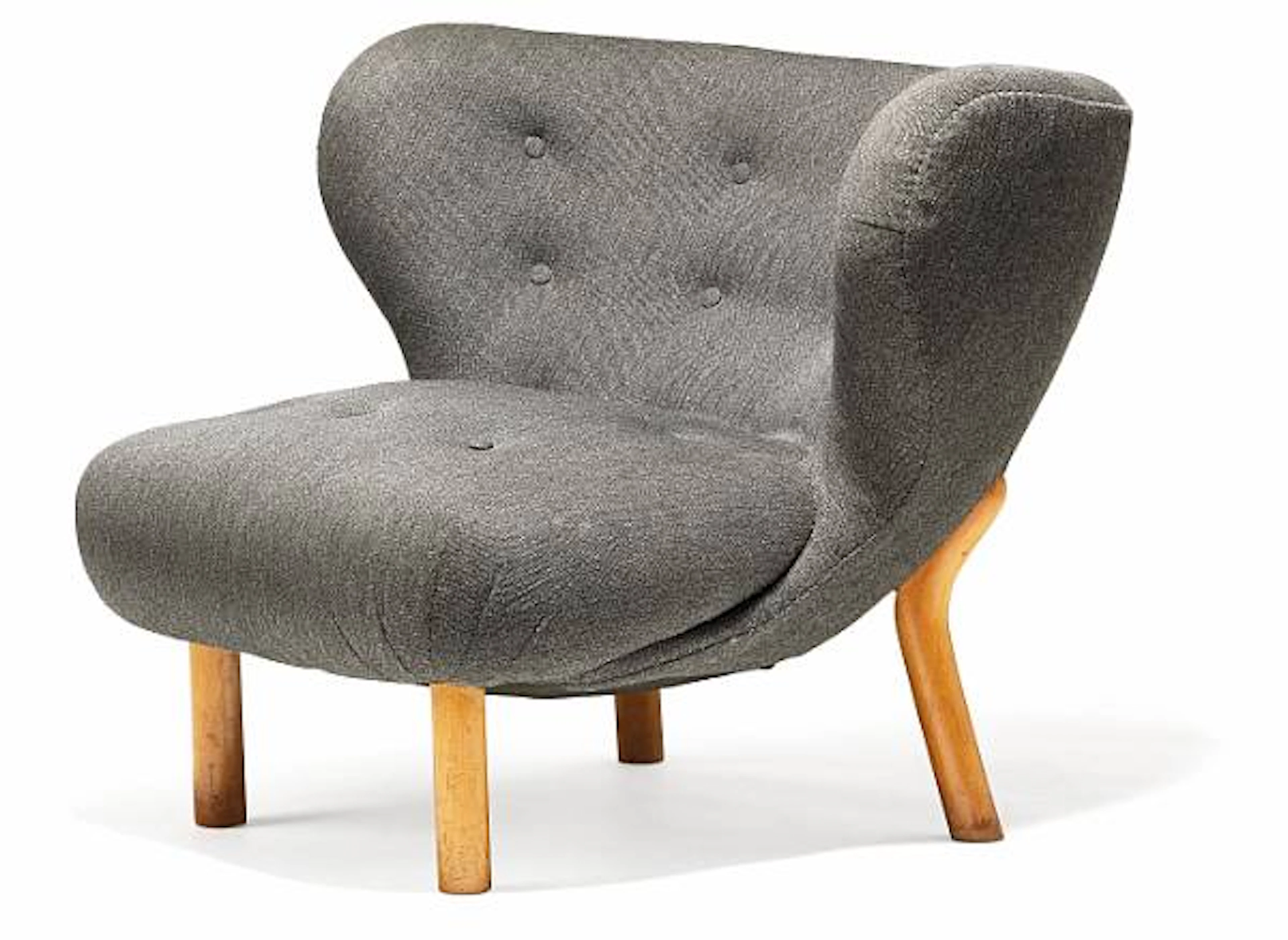 Viggo Boesen: "The Little Petra". Easy chair with stained beech legs.
