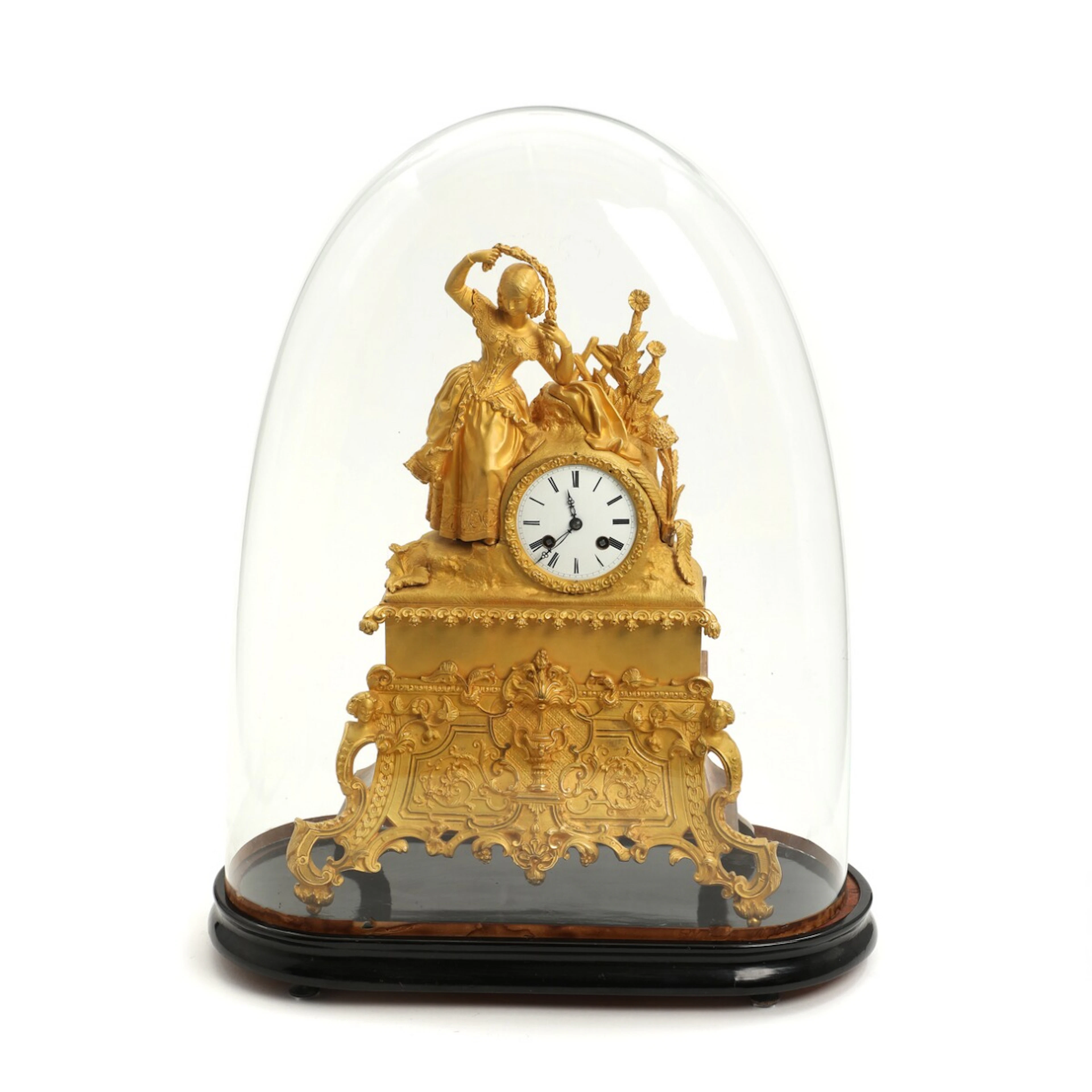 A 19th century French gilt bronze mantle clock