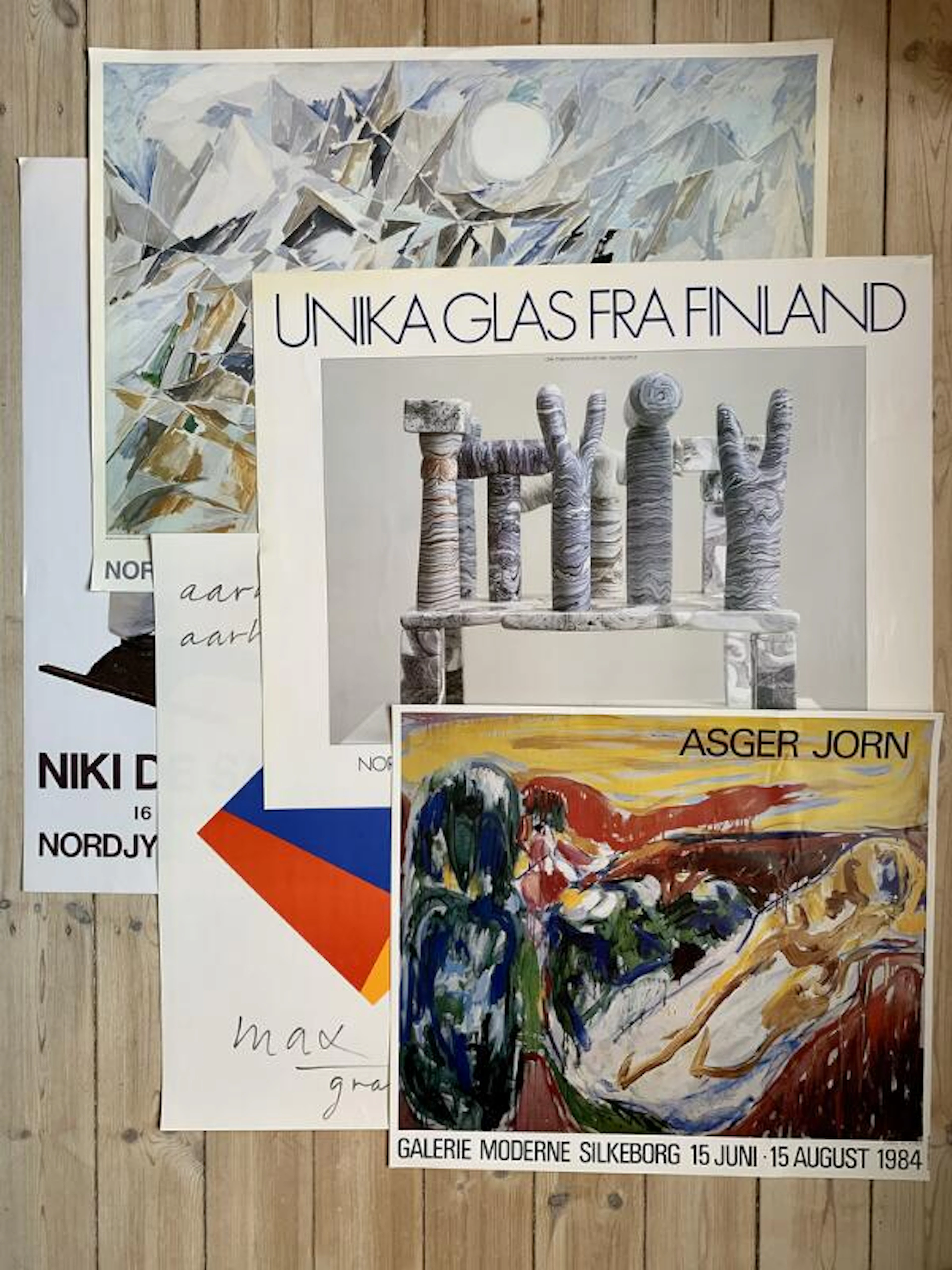 Five exhibition posters